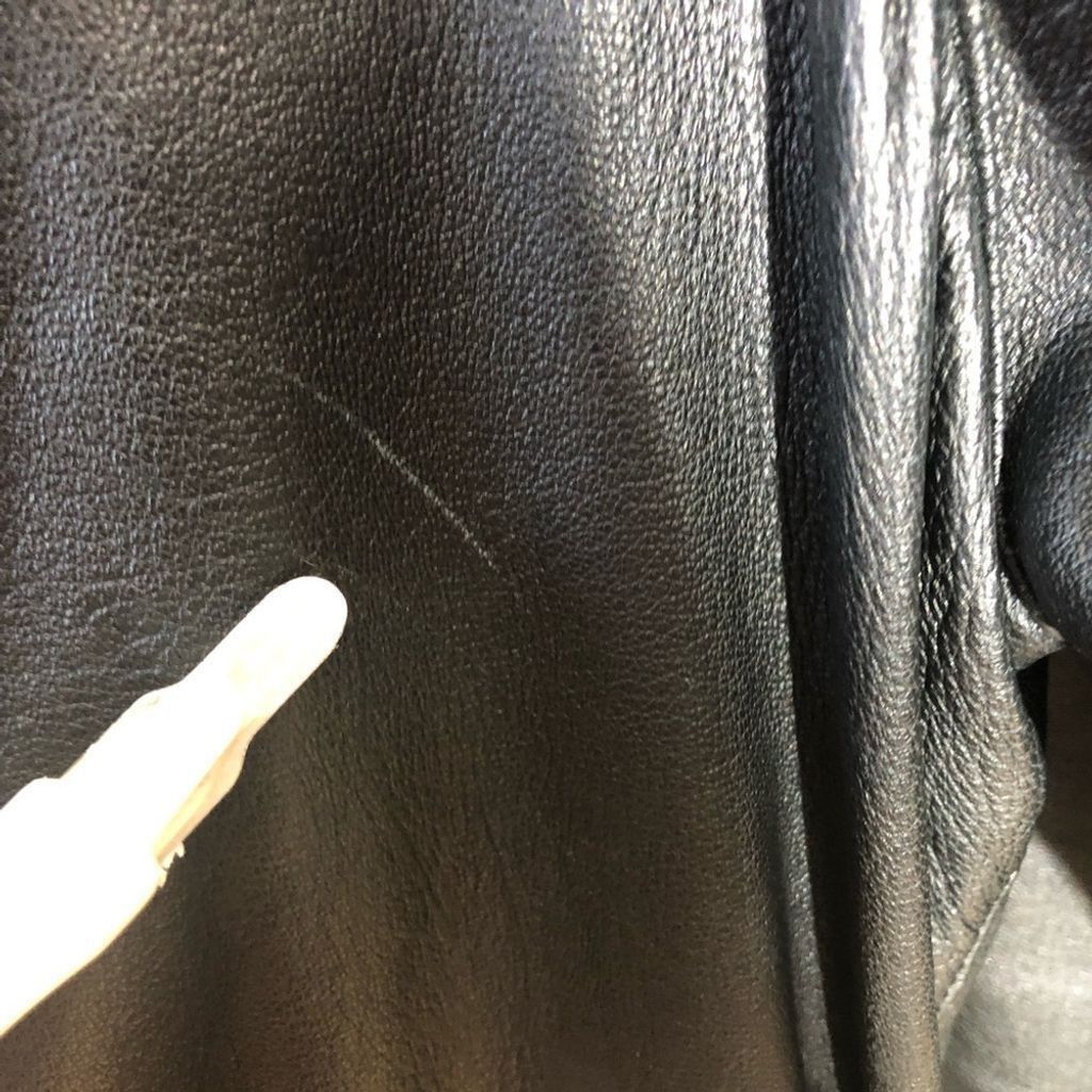 Vintage Italian leather moto jacket coat black genuine leather L Size US L / EU 52-54 / 3 - 7 Thumbnail