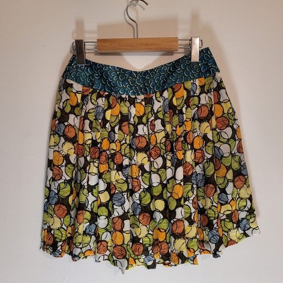 Custo Barcelona Custo Barcelona 100% Silk Polka Dot Mini Skirt - Size 36 Size 26" / US 2 / IT 38 - 2 Thumbnail