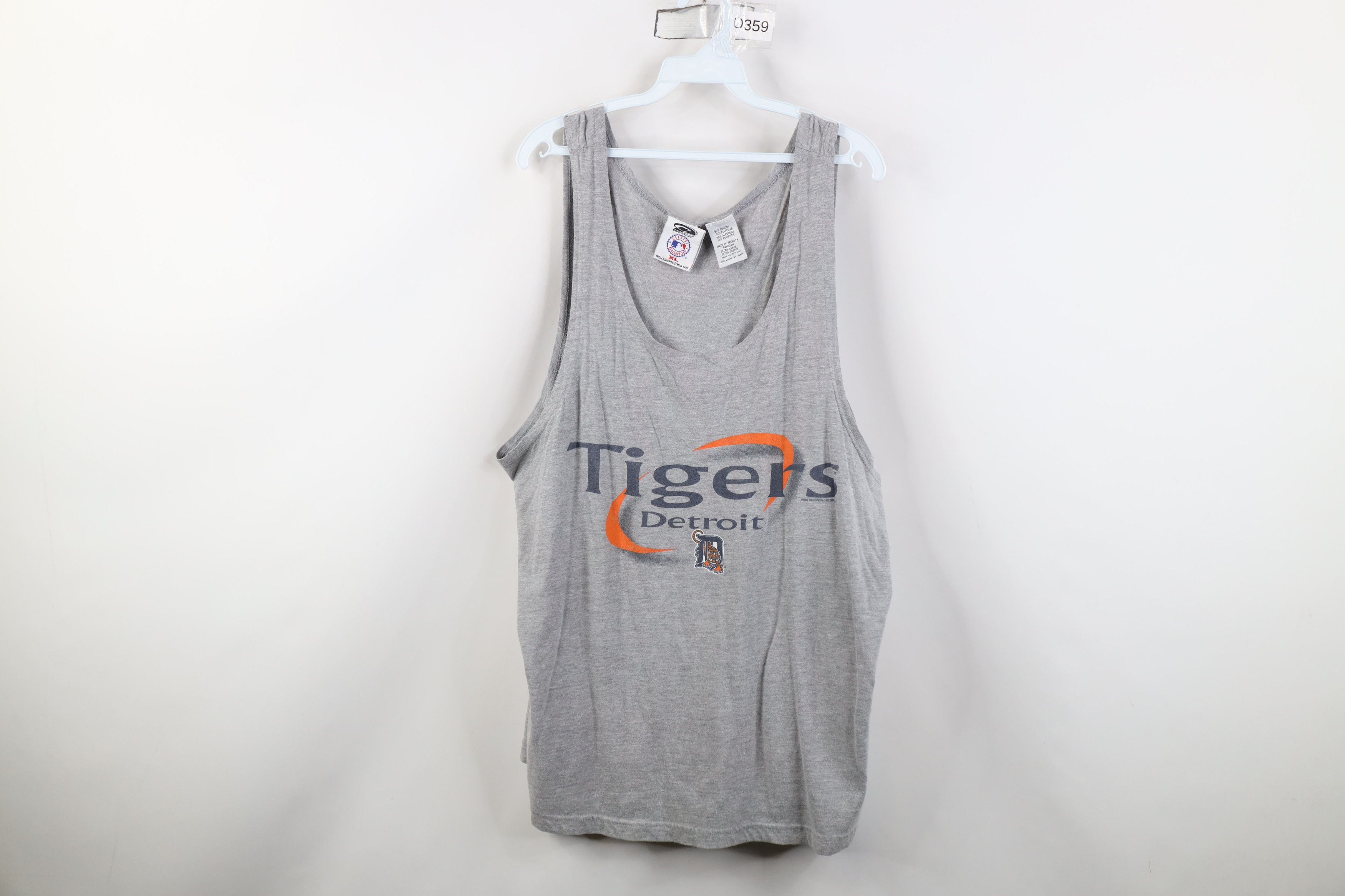 Vintage Vintage 90s Tigers Baseball Tank Top T-Shirt Heather Gray Size US XL / EU 56 / 4 - 1 Thumbnail