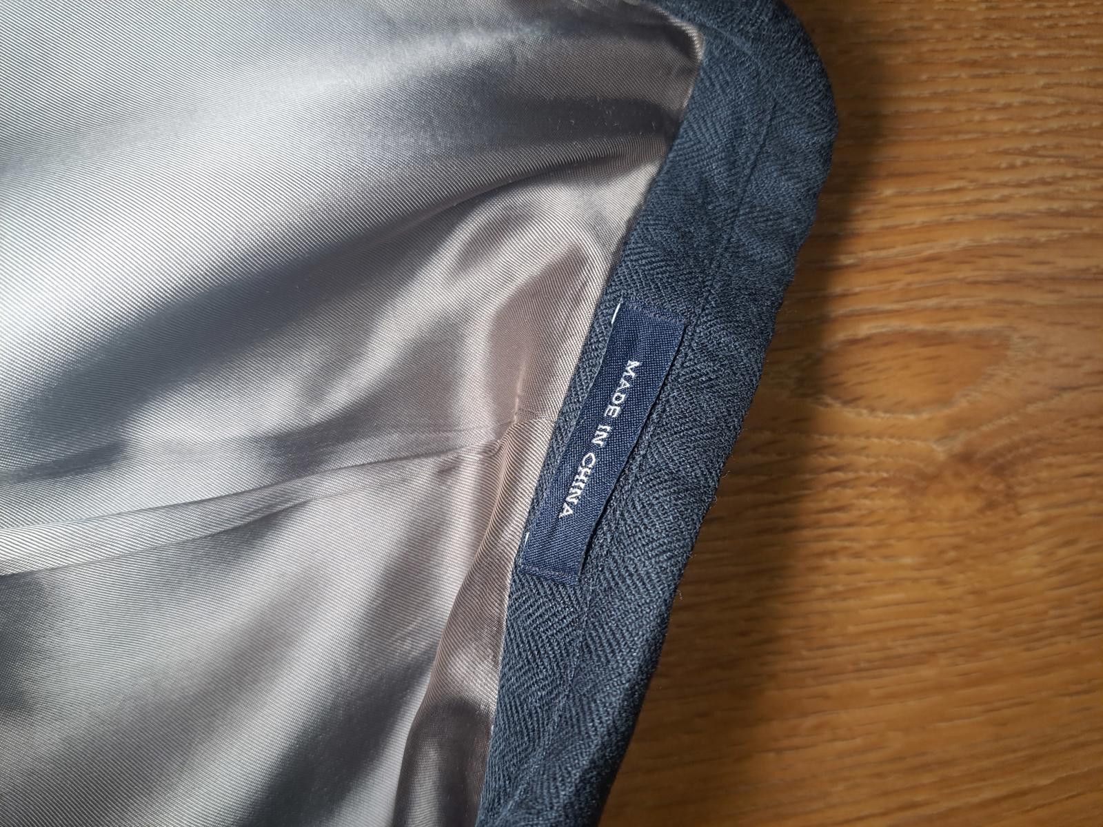 Polo Ralph Lauren Ralph Lauren Sport Coat 43L Long Navy Silk Wool Herringbone Size 40R - 5 Thumbnail