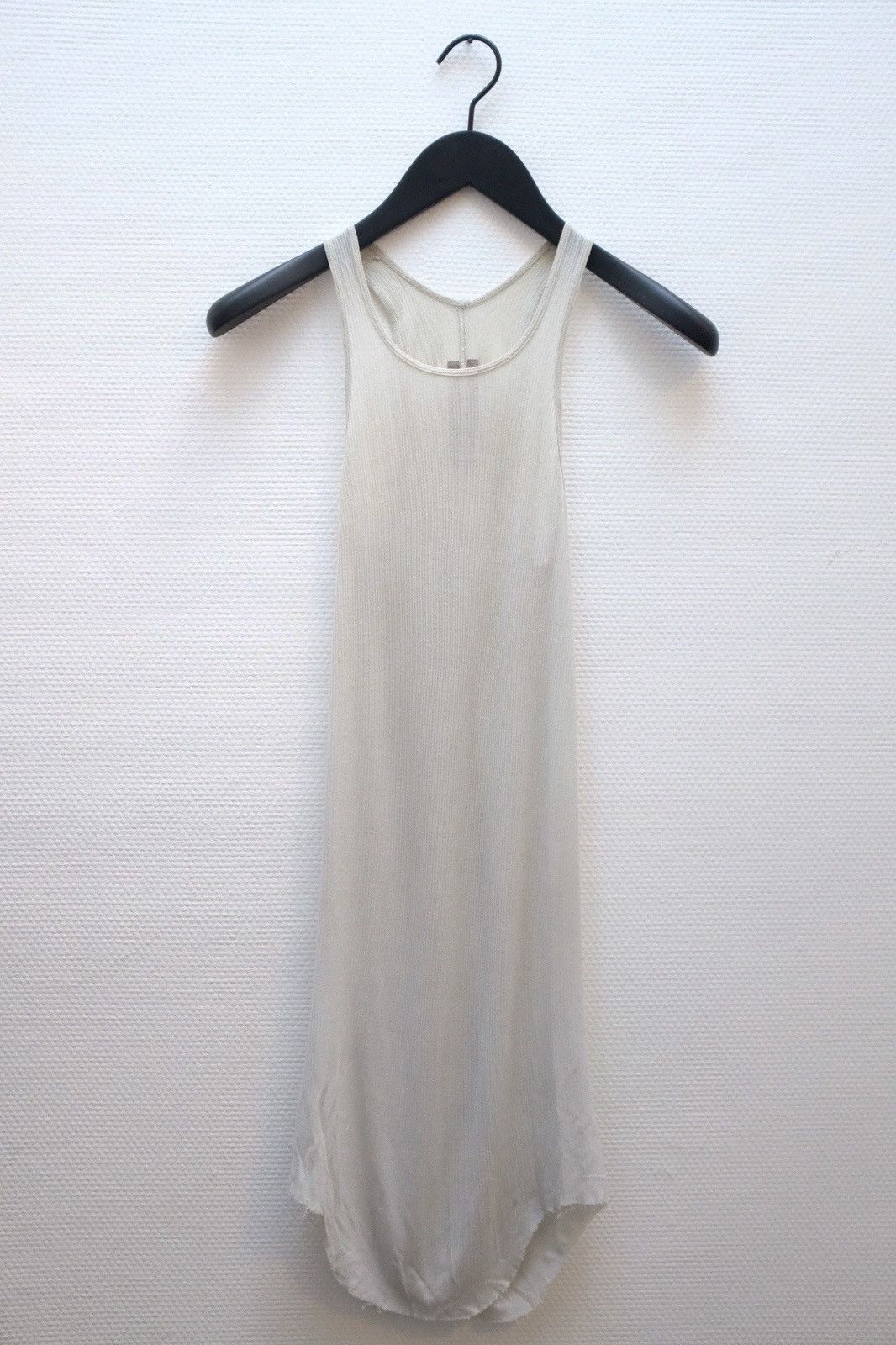 Pre-owned Rick Owens Ribbed Forever Tanktop Oyster In Oyster Milk