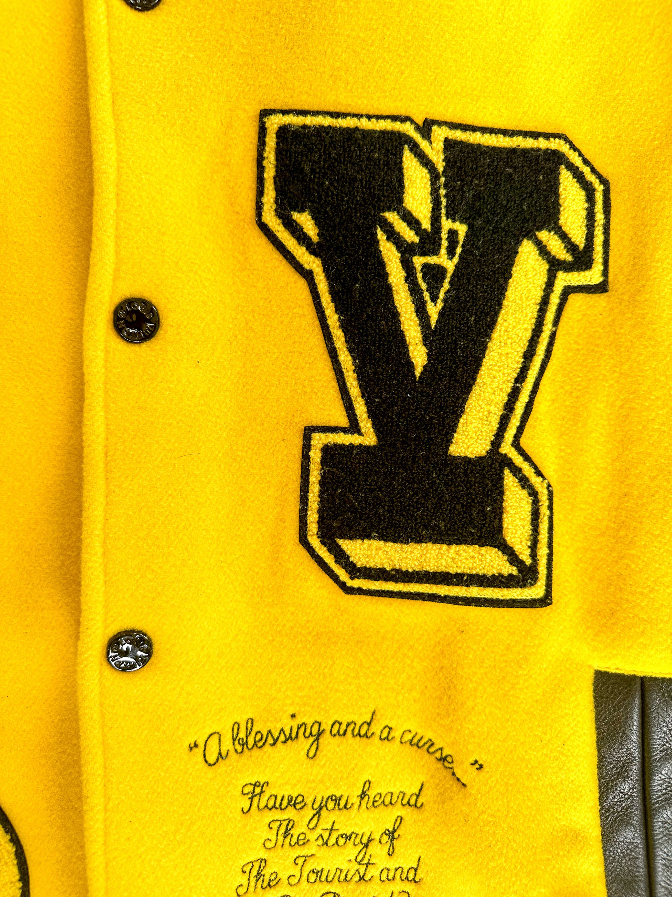 Louis Vuitton Louis Vuitton Black & Yellow Varsity Jacket Size US XXL / EU 58 / 5 - 4 Thumbnail