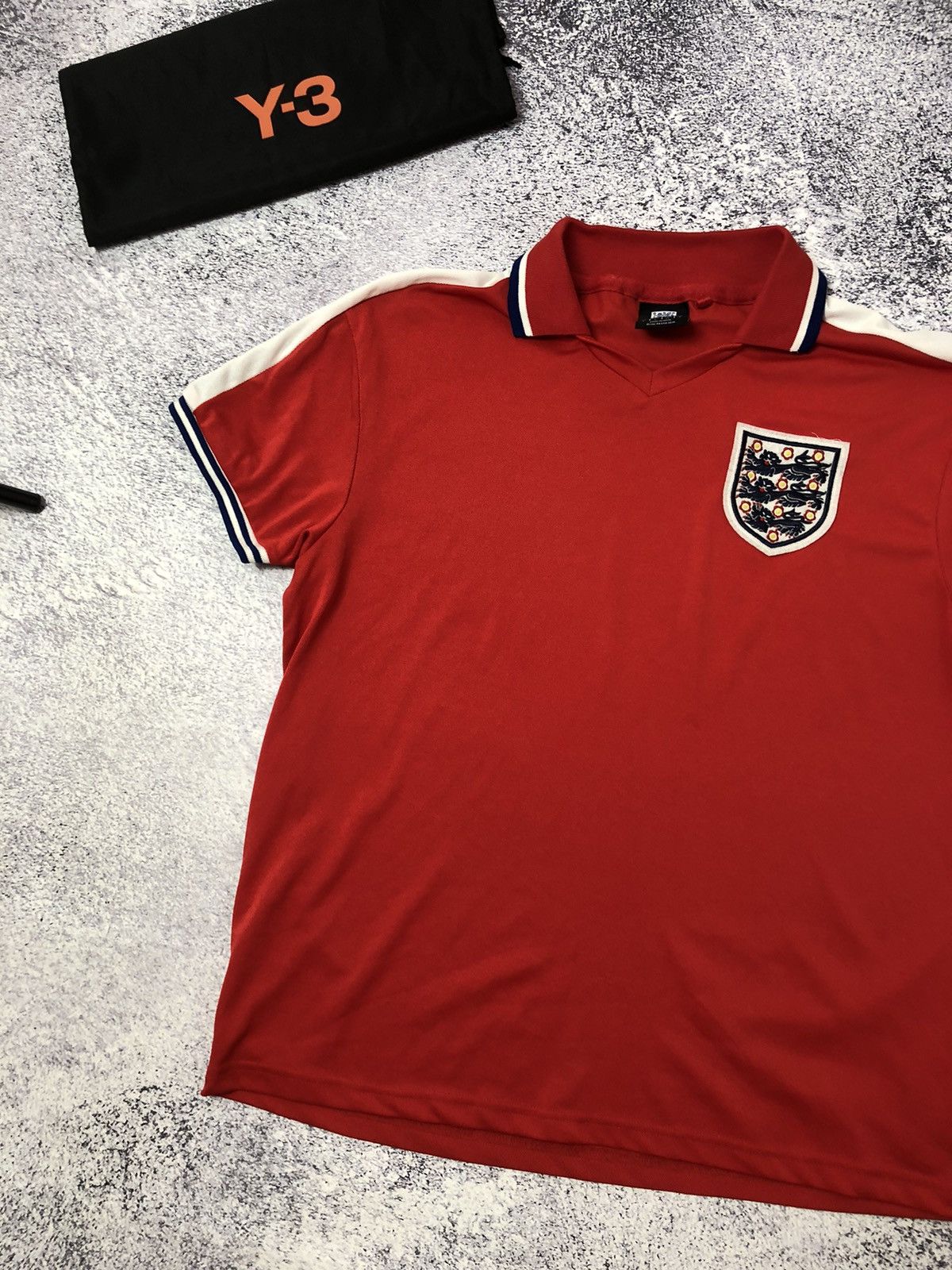Vintage Men’s soccer jersey England polo size L y2k casual ykk Size US L / EU 52-54 / 3 - 2 Thumbnail