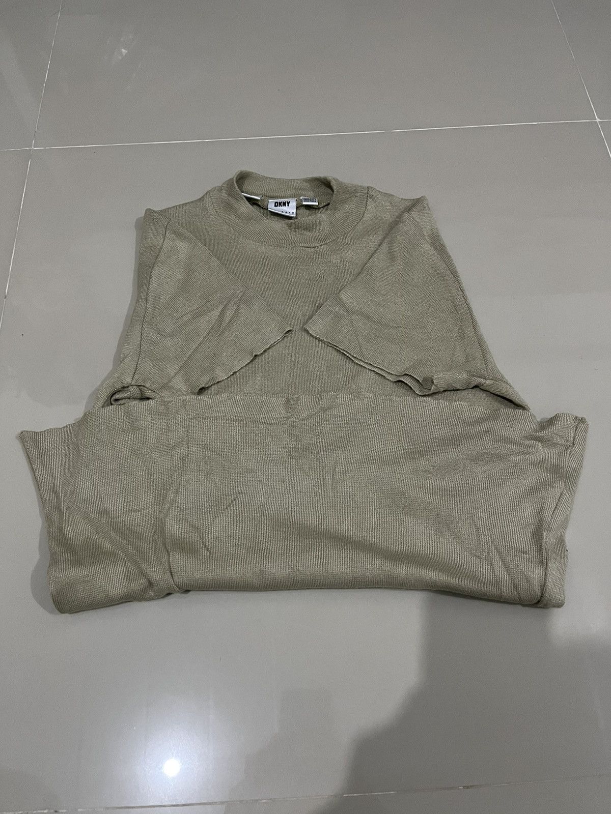 DKNY DKNY Beige short-sleeved turtleneck shirt Size S / US 4 / IT 40 - 6 Thumbnail
