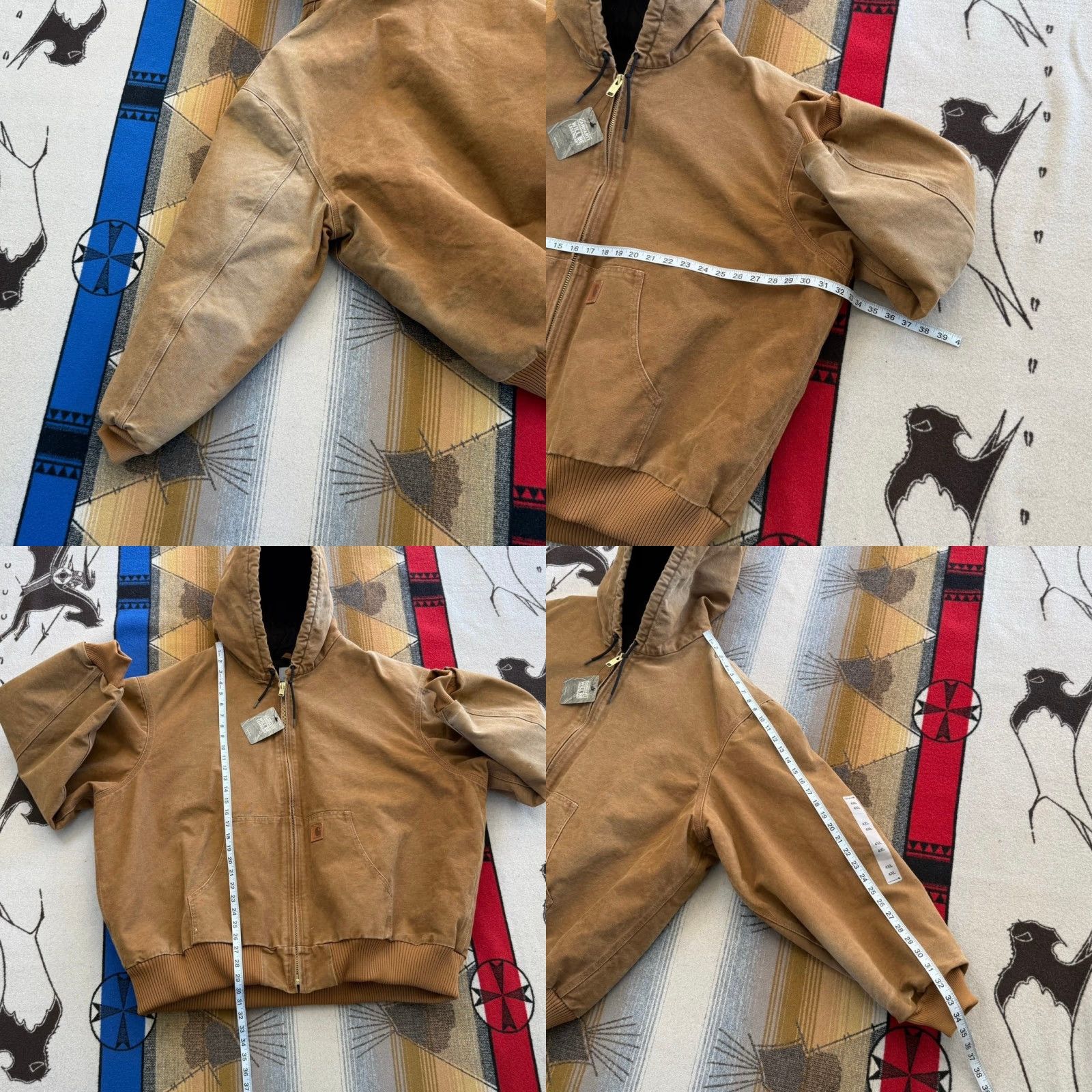 Carhartt VINTAGE Carhartt J130 211 Quilt-Lined Hooded Work Jacket 4XL Mens Brown Cotton Zip 90s Mexico Size US XXL / EU 58 / 5 - 8 Thumbnail