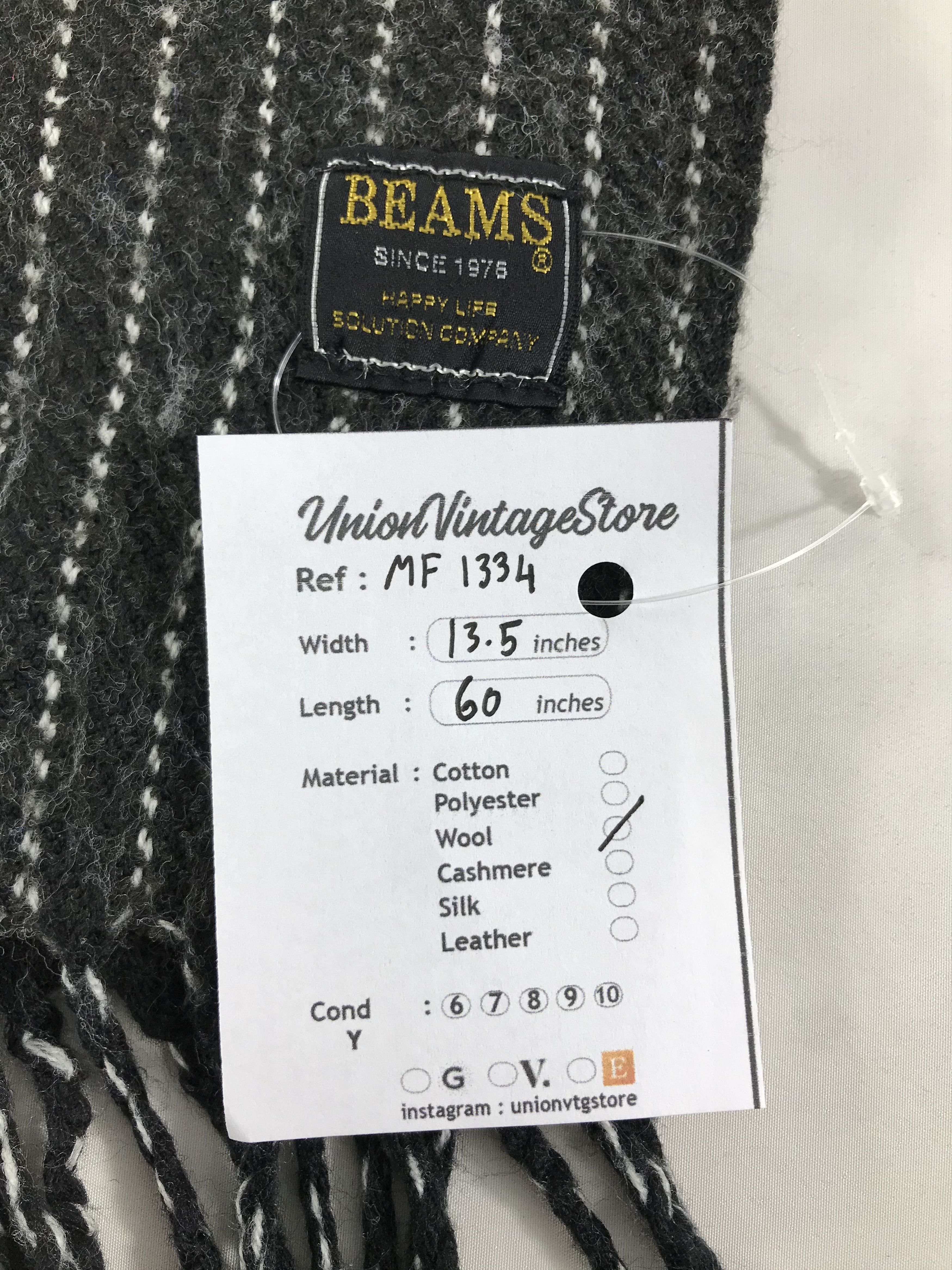 Beams Japan Vintage Beams Scarf/Muffler/Neckwear MF1334 Size ONE SIZE - 4 Thumbnail