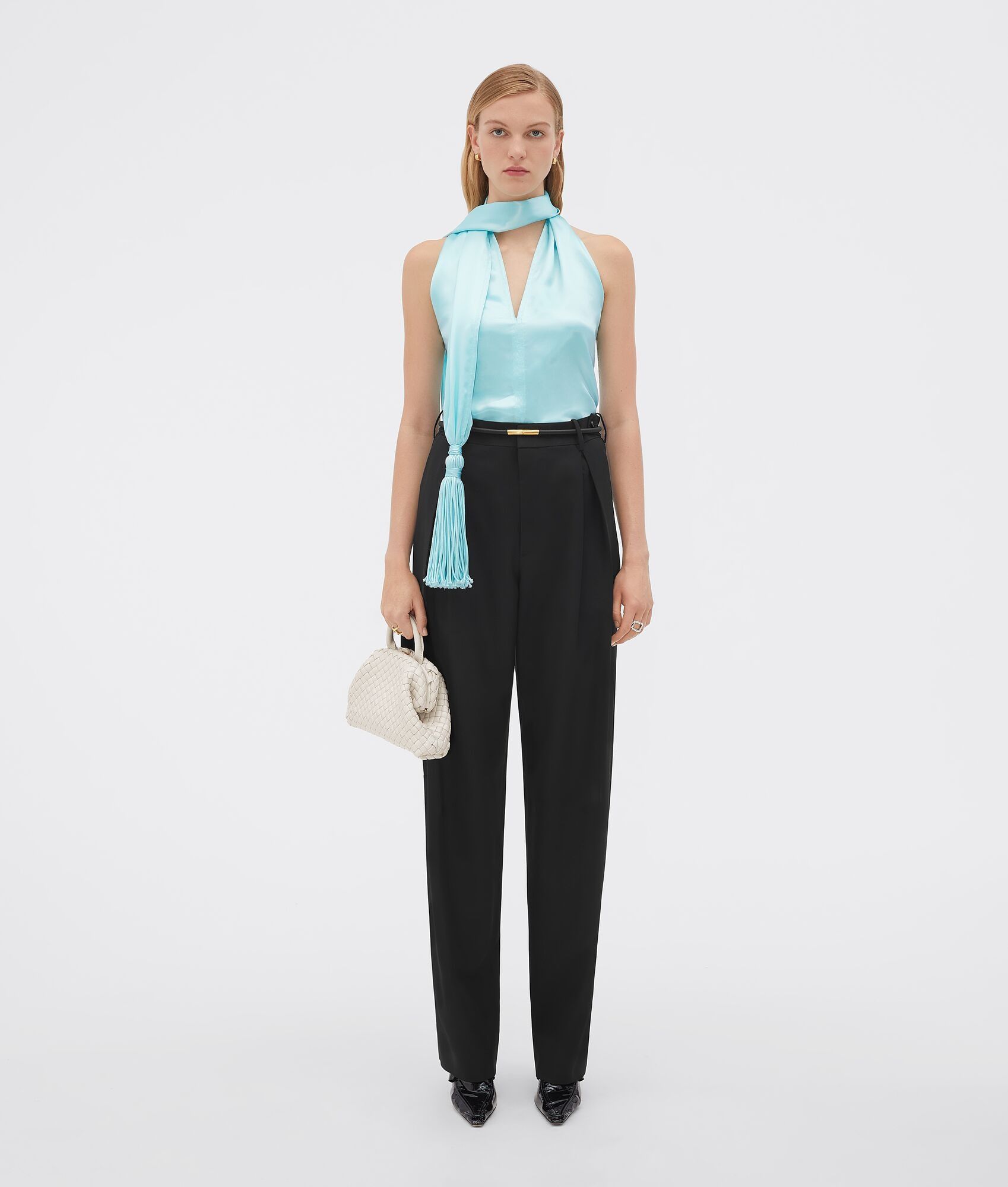Bottega Veneta o1w1db10825 Top in Pale Blue Size XS / US 0-2 / IT 36-38 - 4 Thumbnail