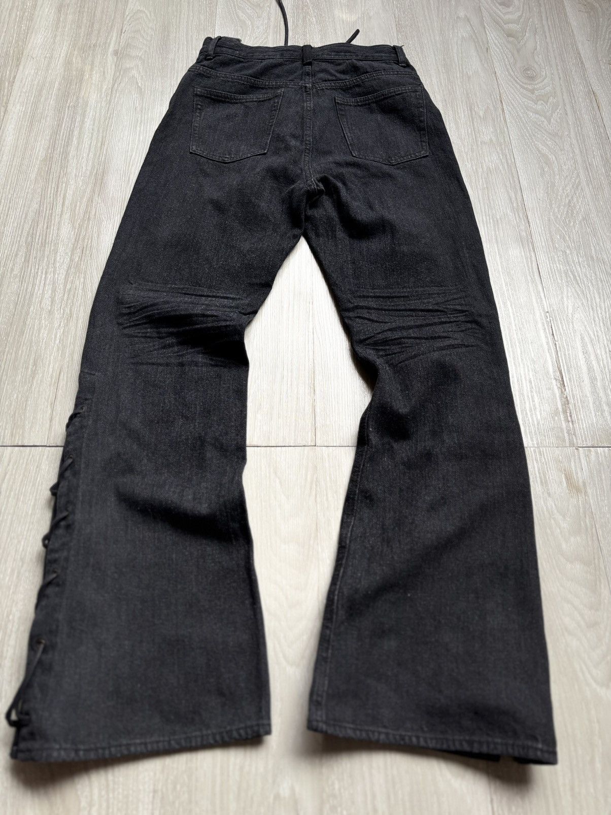 Japanese Brand EMODA lace-up flare jeans Size US 26 / EU 42 - 4 Thumbnail