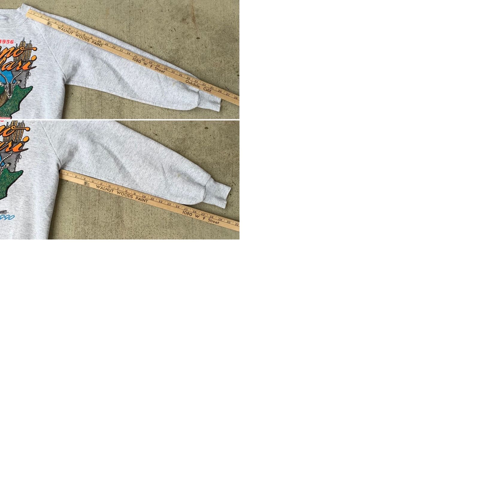 Jerzees VINTAGE Jerzees Sweatshirt Shirt - Fresno Safari Archery Raglan 1990s 90s - Gray Heather M Mens Adults 38-40 Size US M / EU 48-50 / 2 - 9 Thumbnail