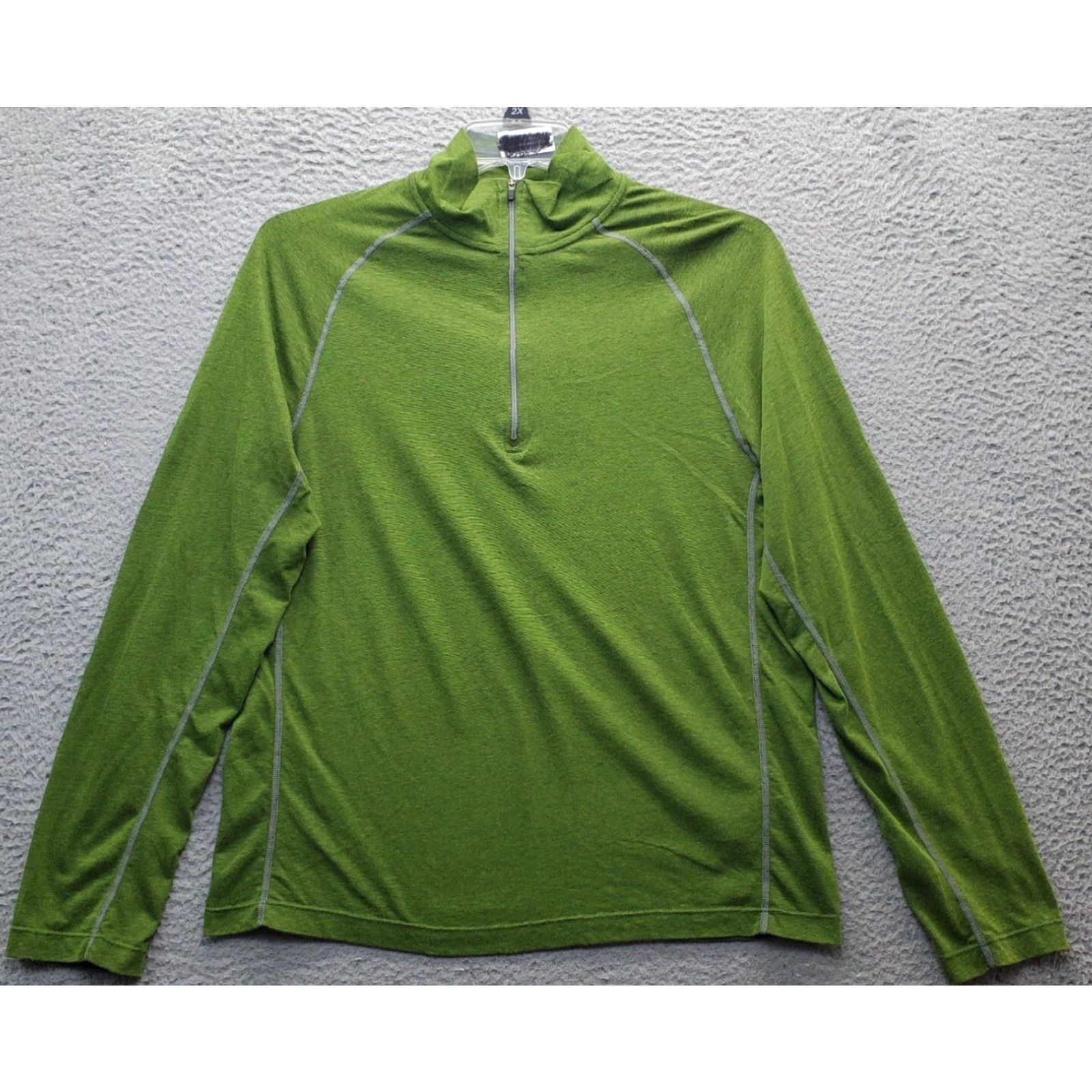 Vintage Cloudveil Active Shirt Mens M Green Cotton Long Sleeve Mock Neck Pullover Size US M / EU 48-50 / 2 - 2 Thumbnail