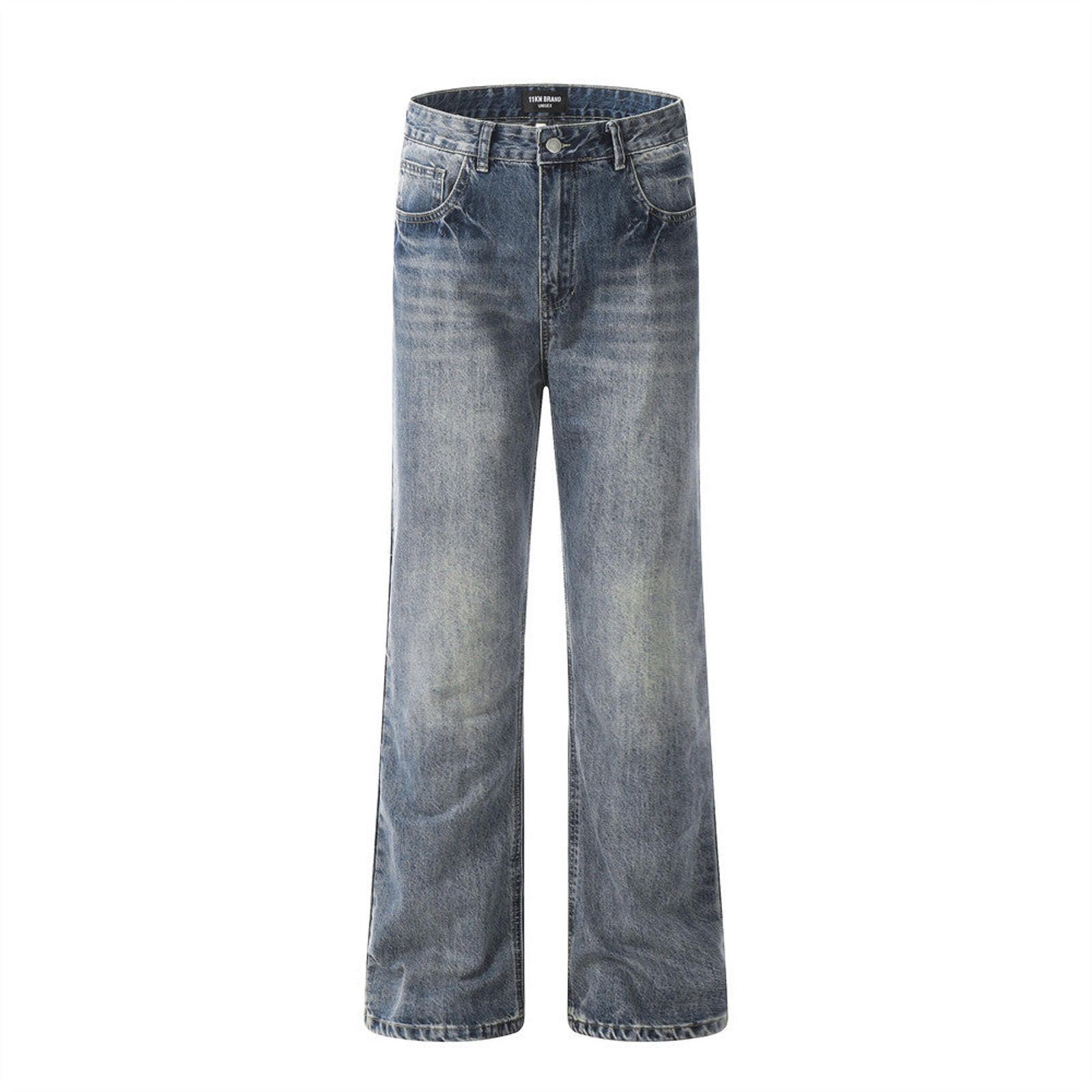 Vintage Lightning Wide-Leg Denim Jeans Size US 32 / EU 48 - 1 Thumbnail
