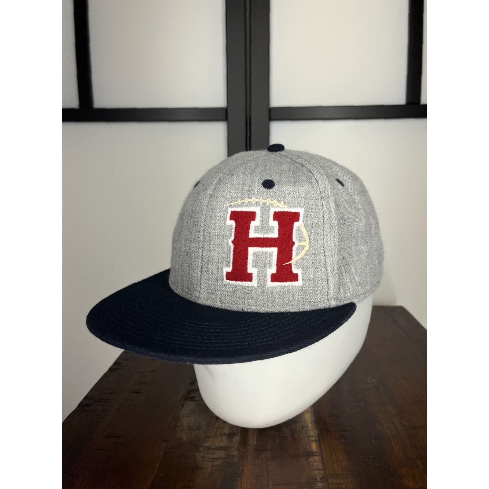 Vintage Otto Football Hat Cap - Baseball Cap - Gray Wool/Acrylic Blend - One Size - Unisex Adults - Adjustable - Sports Logo - 90s Theme? Size ONE SIZE - 4 Thumbnail