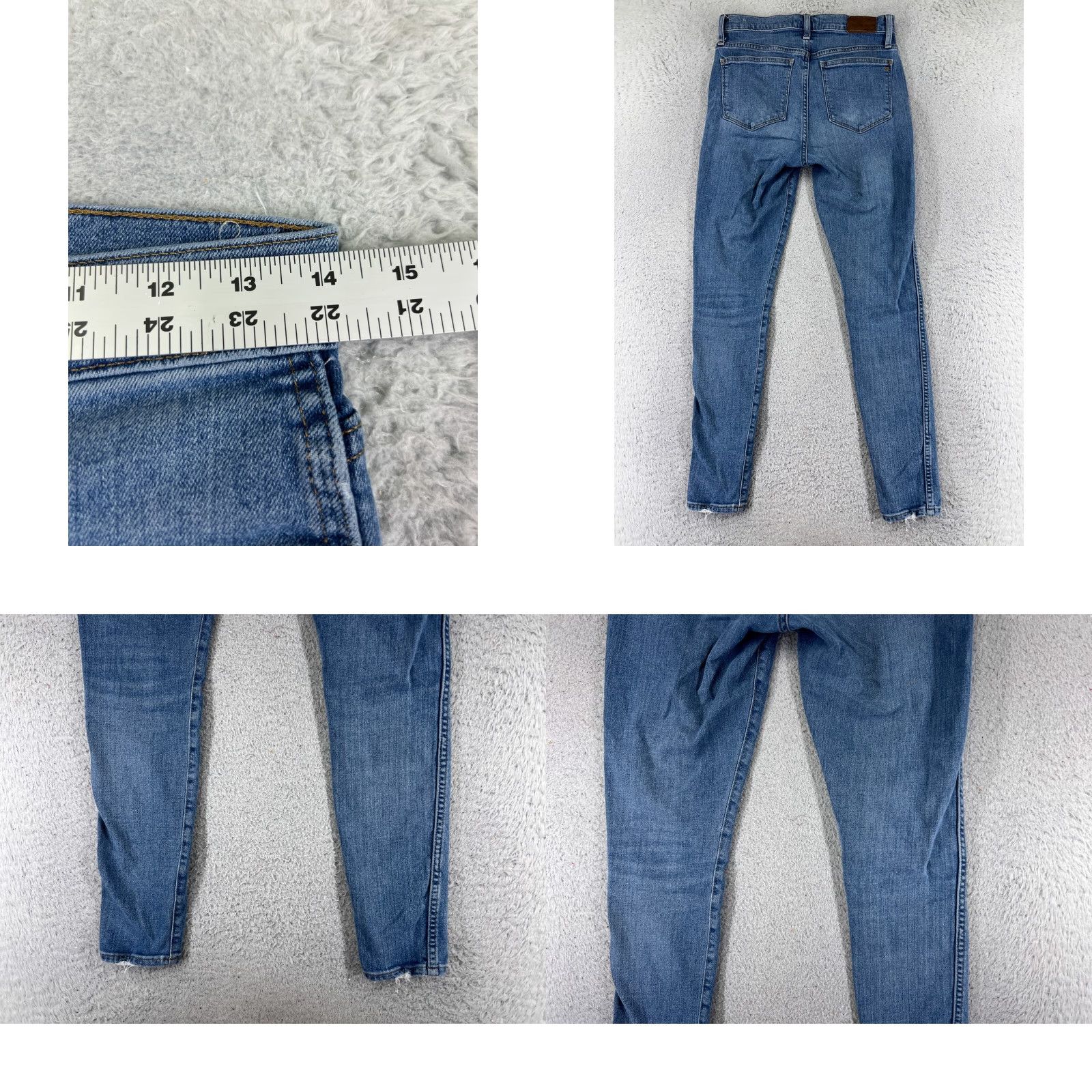 Madewell Madewell Jeans Womens 27 Blue Denim High Rise Skinny Leg Cotton 27x27 Jeans Women's 27 Blue 10" Rise Size 27" / US 4 / IT 40 - 9 Thumbnail