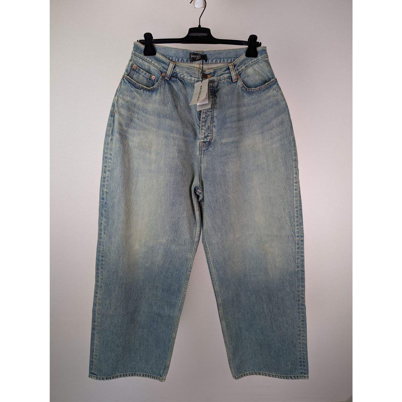 Balenciaga o1rshd1 Organic Japanese Denim Jeans in True Blue Size US 32 / EU 48 - 2 Thumbnail