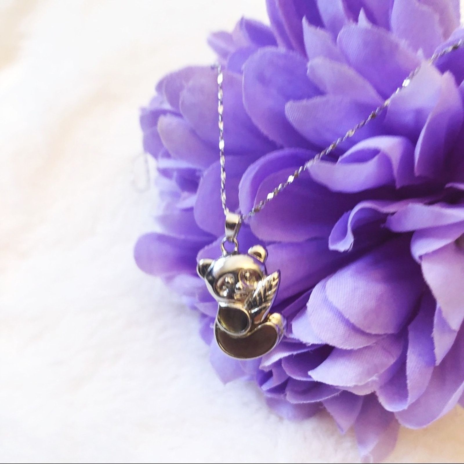 Other Sterling Silver Adorable Panda Necklace Size ONE SIZE - 1 Thumbnail