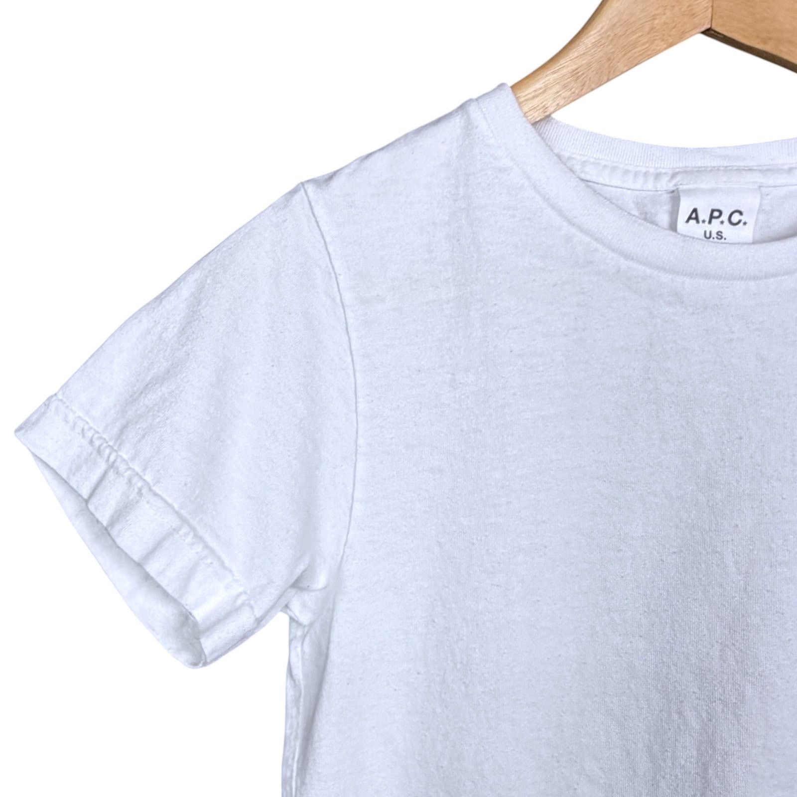 A.P.C. A.P.C. Women's XS White 100% Cotton T-Shirt Streetwear EUC Size XS / US 0-2 / IT 36-38 - 5 Thumbnail