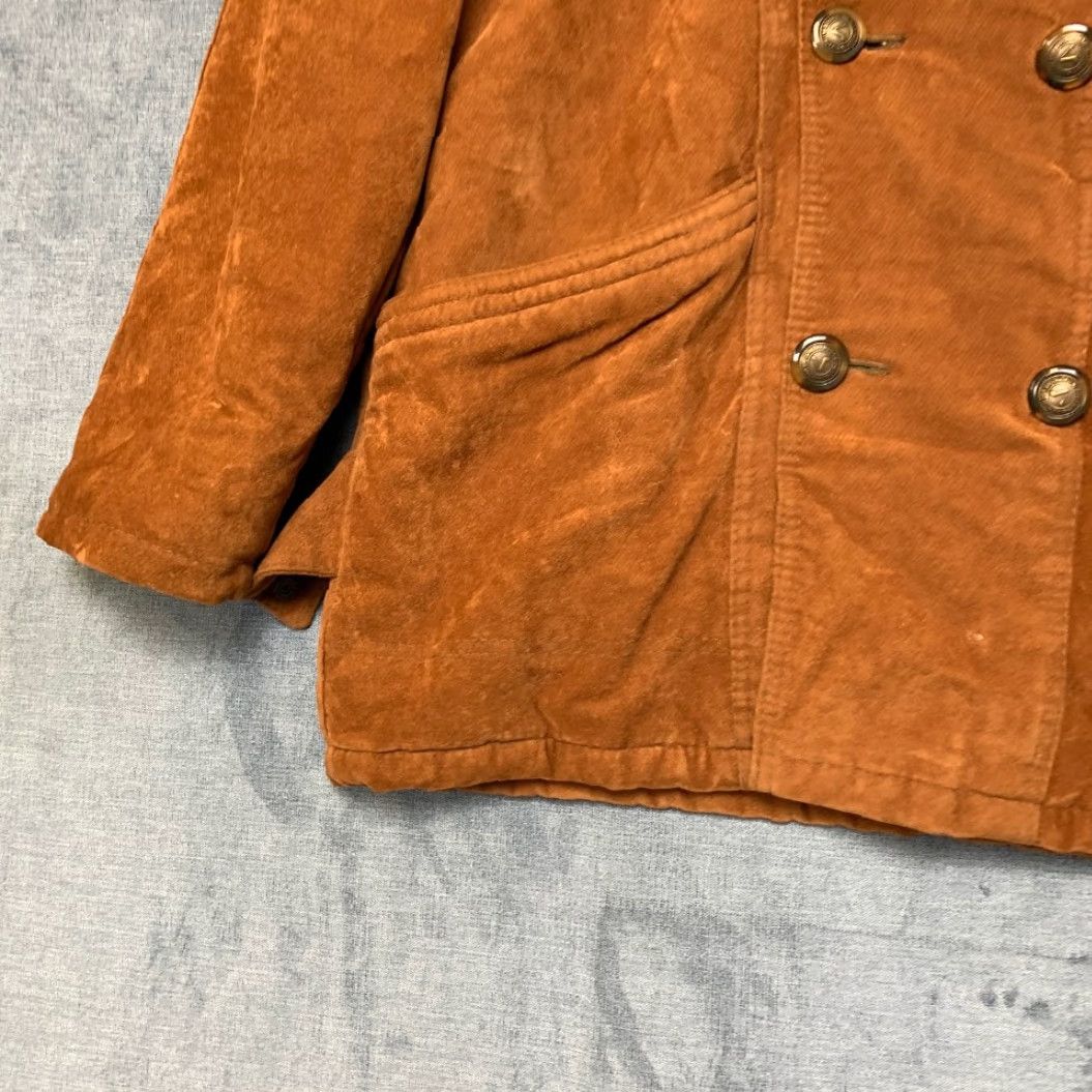 Doublet VINTAGE Full Stop Pea Coat Mens M Brown Shearling Lined Double Breasted Coat Size US M / EU 48-50 / 2 - 3 Thumbnail