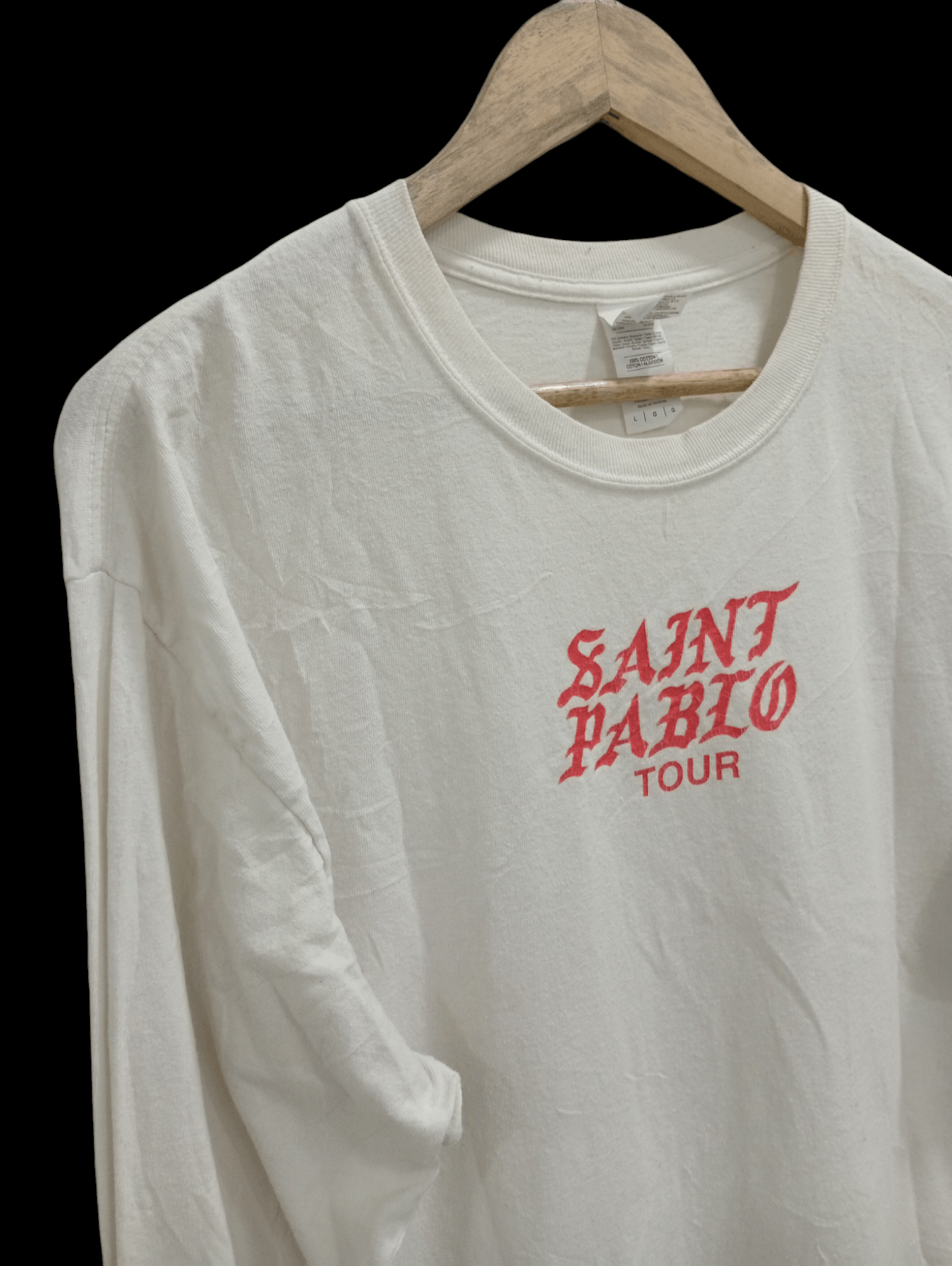 Kanye West × Rap Tees × Vintage 🔥🔥Kanye West Saint Pablo Tour LS T-Shirt Size US L / EU 52-54 / 3 - 8 Thumbnail