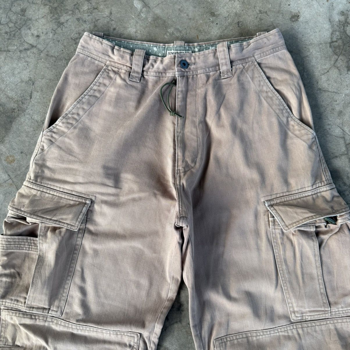 Japanese Brand Vintage Sunny Clouds Faded Brown Cargo Pants W31 Size US 31 - 3 Thumbnail