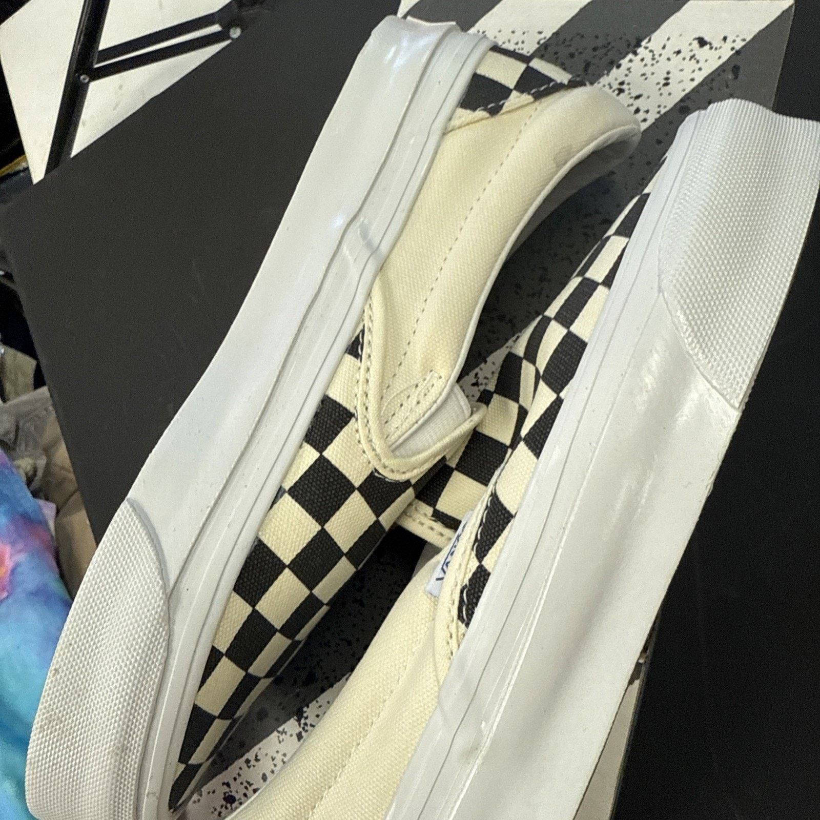Vans Vans 5.5m/7Wm OG Classic Slip-On LX Checkerboard VN0A45JKT0A Size US 5.5 / EU 38 - 2 Thumbnail