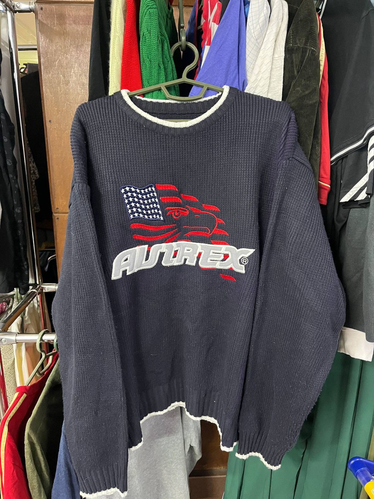 Vintage Vintage Avirex sweater rare knitted size XL Size US XL / EU 56 / 4 - 1 Thumbnail