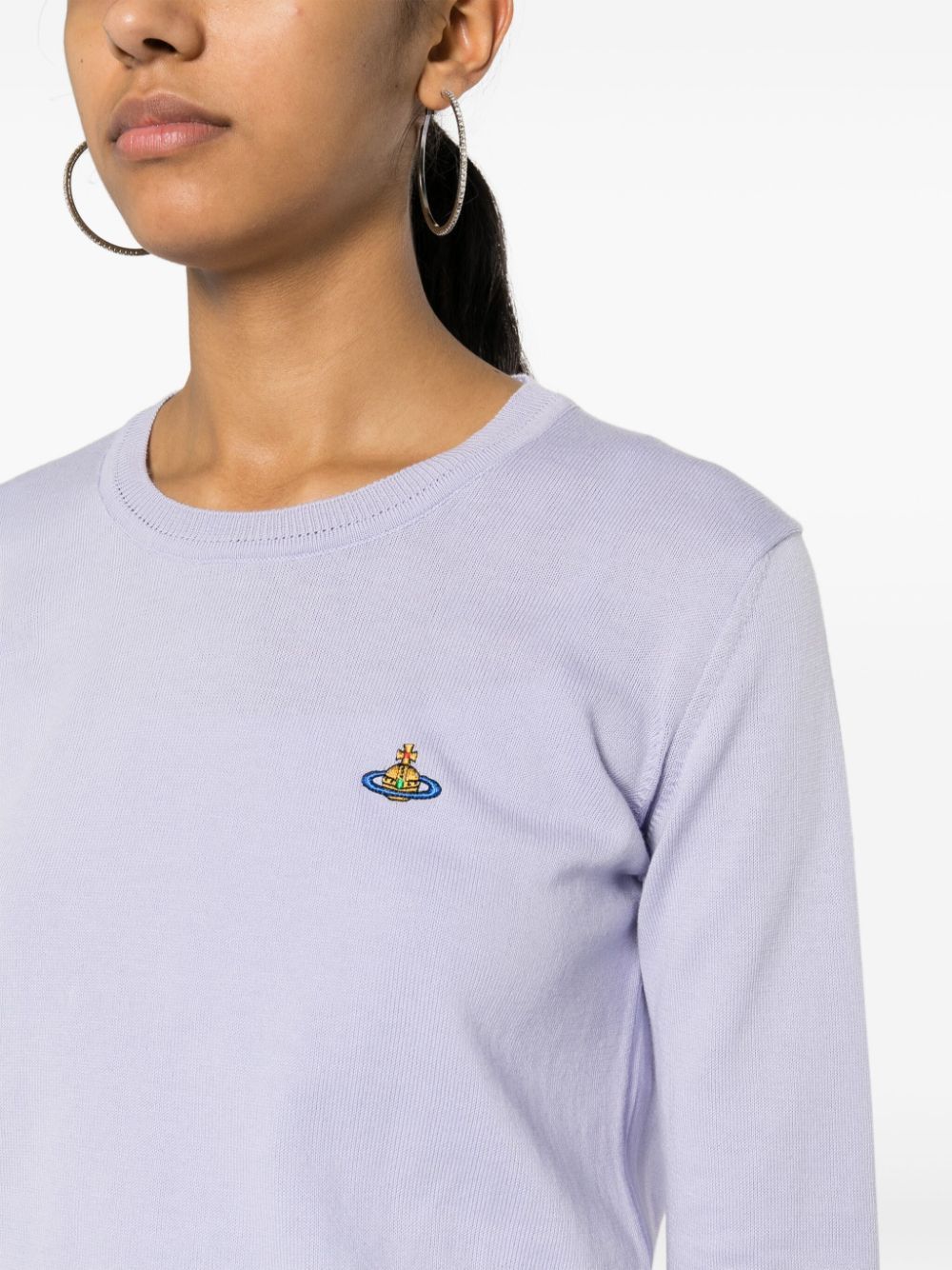 Vivienne Westwood o1s22i1n0924 Embroidered Logo Pullover Sweater in Purple Size XS / US 0-2 / IT 36-38 - 5 Thumbnail