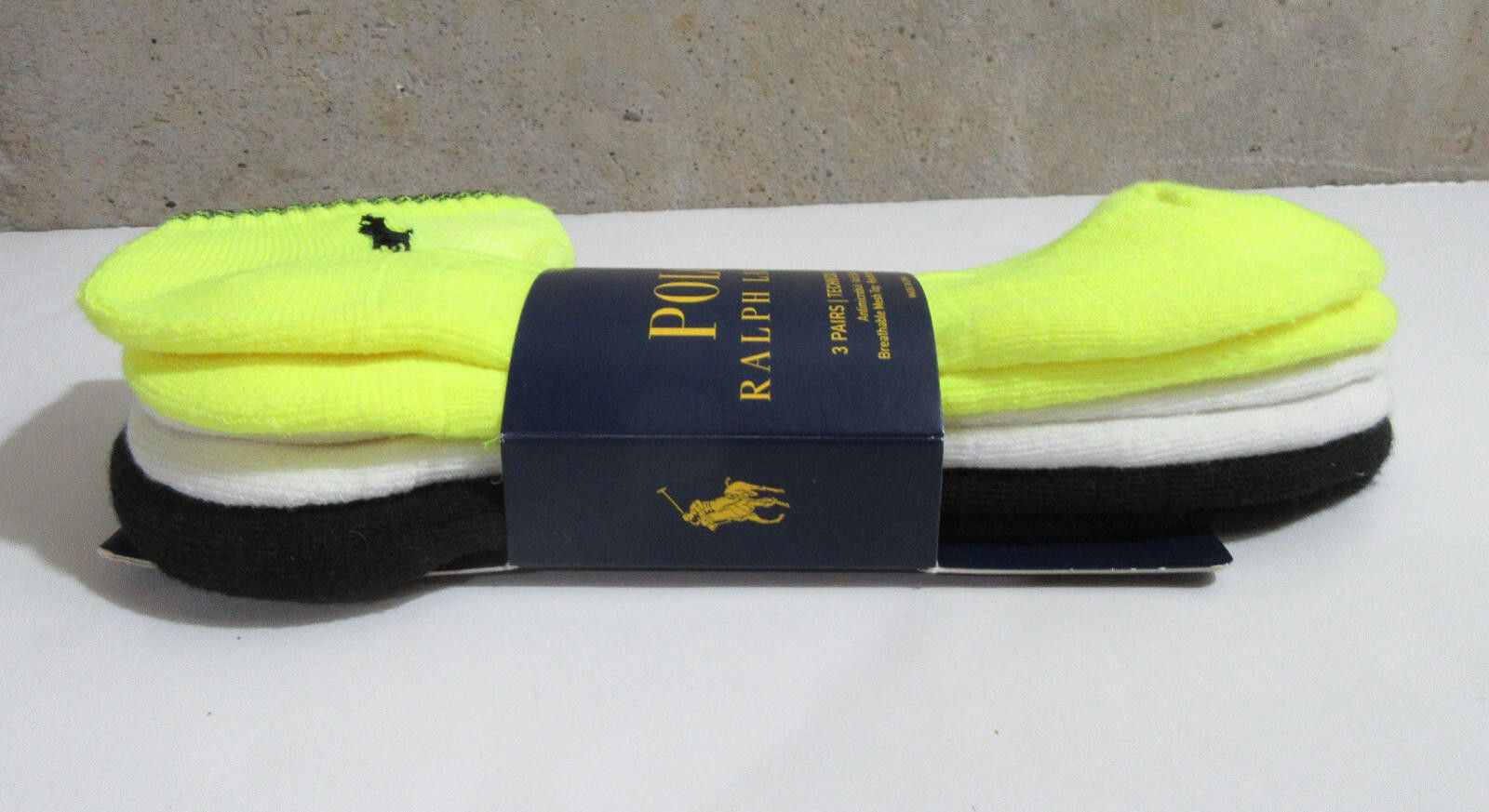 Polo Ralph Lauren Polo Ralph Lauren Mens Technical Sport Low Cut Socks 3 pack Size ONE SIZE - 4 Thumbnail