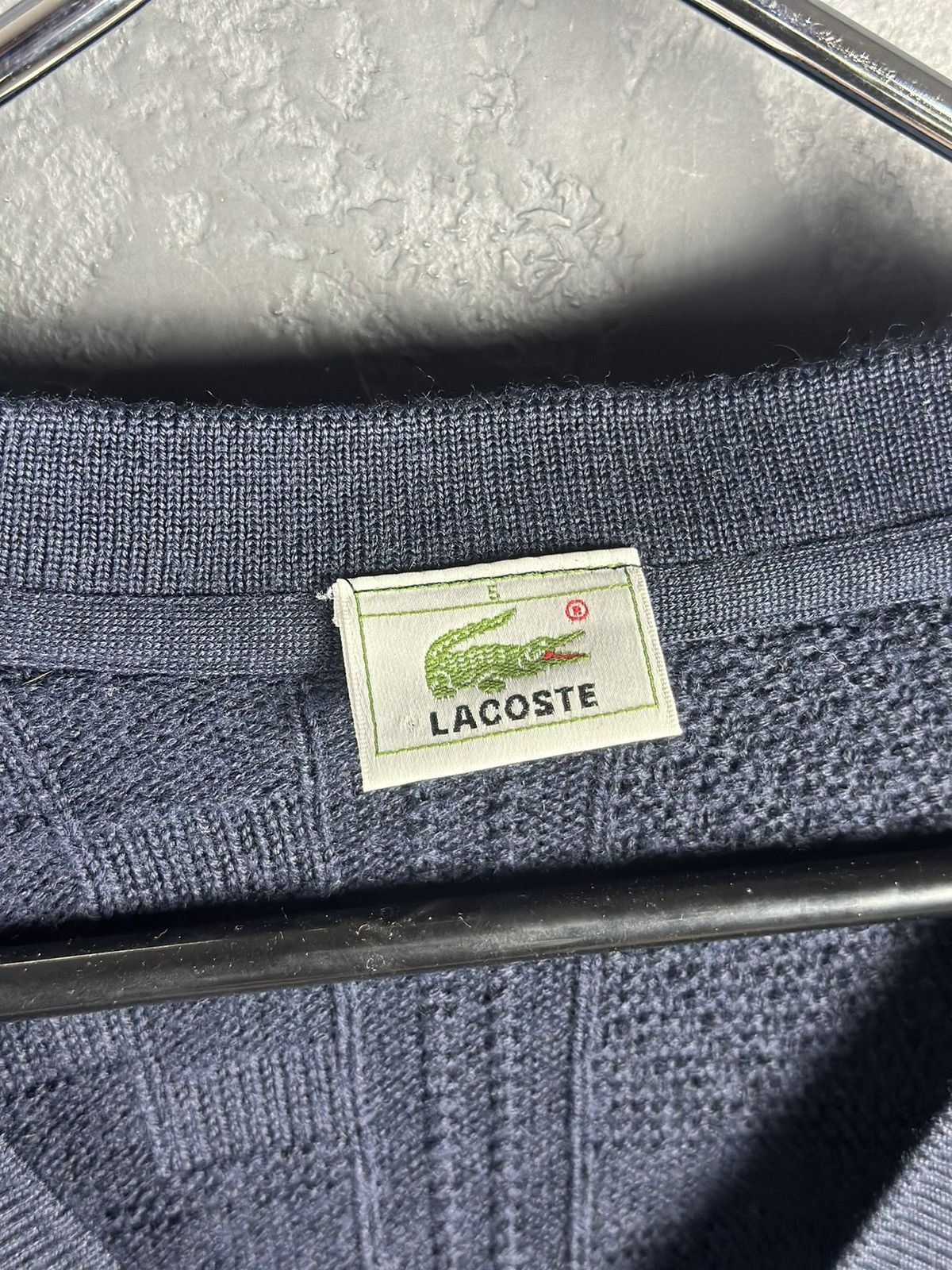 Lacoste × Vintage Vintage 90s Lacoste Knit Cardigan Sweater Size US M / EU 48-50 / 2 - 8 Thumbnail