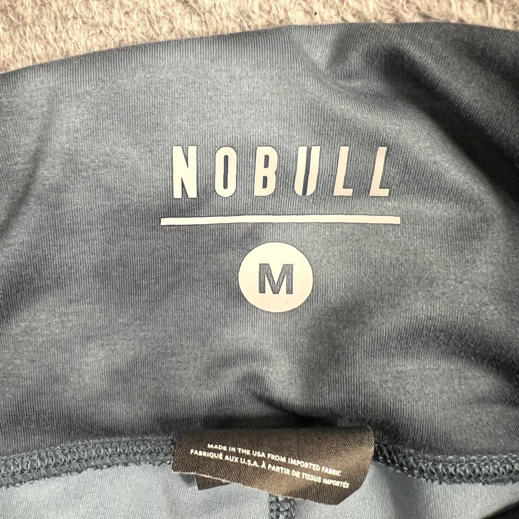 Vintage Nobull Leggings Womens Cropped M Blue Breathable Compression Stretch Nylon Spandex Inseam 20in Solid Athleisure Logo Sports CrossFit Gym Yoga Size 32" / US 10 / IT 46 - 6 Thumbnail