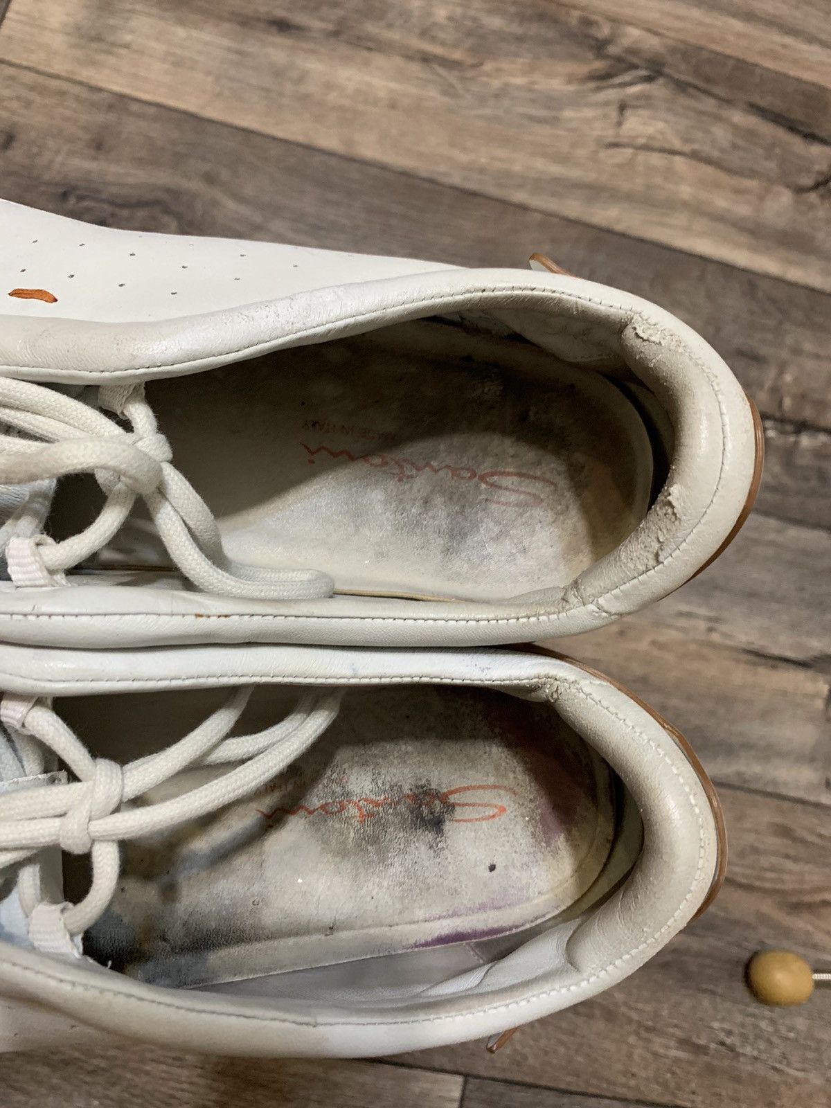 Santoni Santoni White Leather Sneakers Made in Italy US10 Size US 10 / EU 43 - 13 Thumbnail