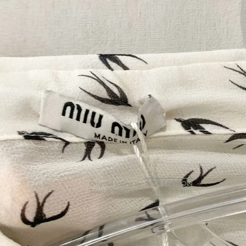 Miu Miu Miu Miu Swallow Print Long. Size S / US 4 / IT 40 - 4 Thumbnail