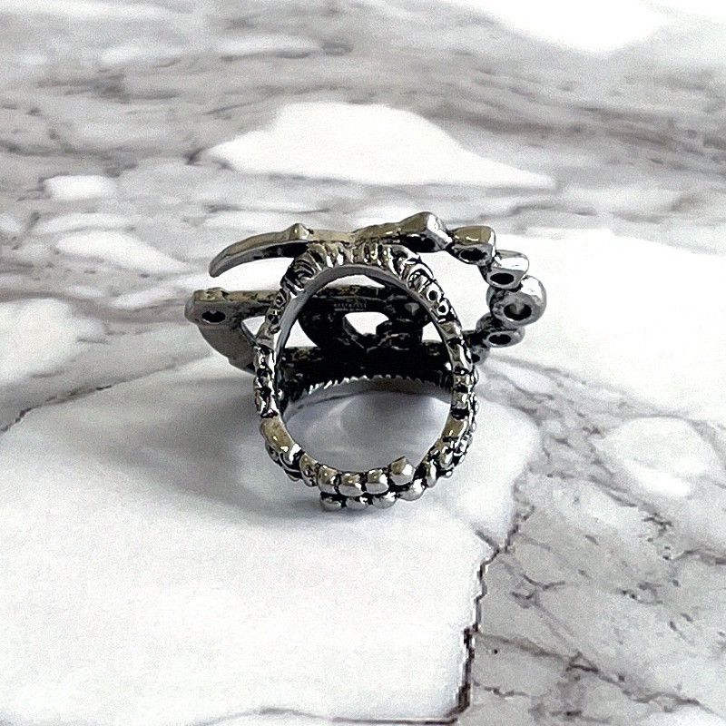 Gucci Gucci Mamont Crystal GG Doubling Ring Size ONE SIZE - 6 Thumbnail