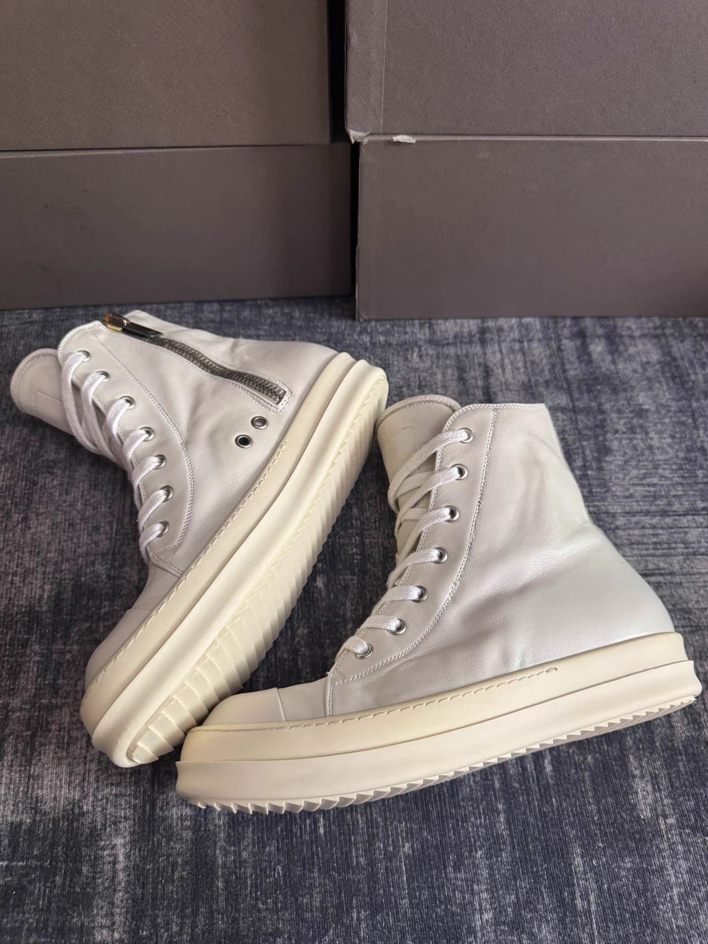 Rick Owens rick owens Mainline High Top Leather Turbo Cyclops Size US 8 / IT 38 - 4 Thumbnail