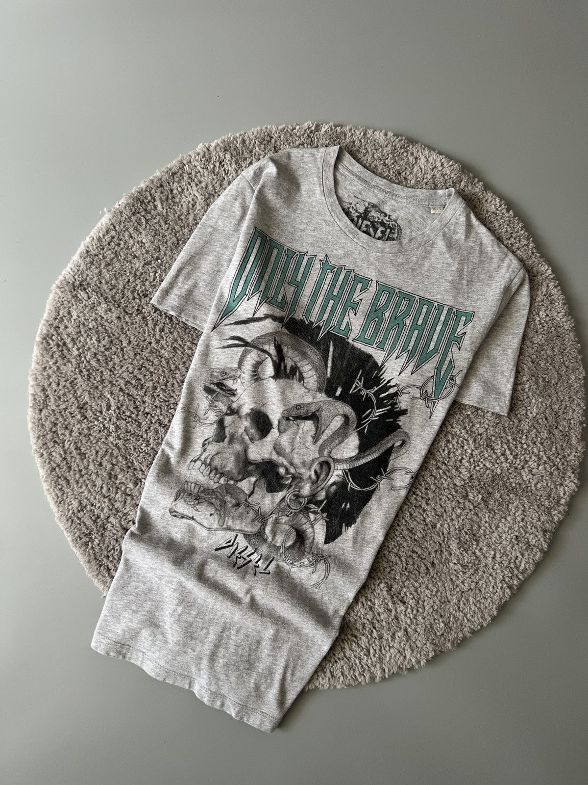 Diesel Diesel T shirt SKELETON OVERPRINT y2k opium style Size US S / EU 44-46 / 1 - 1 Thumbnail