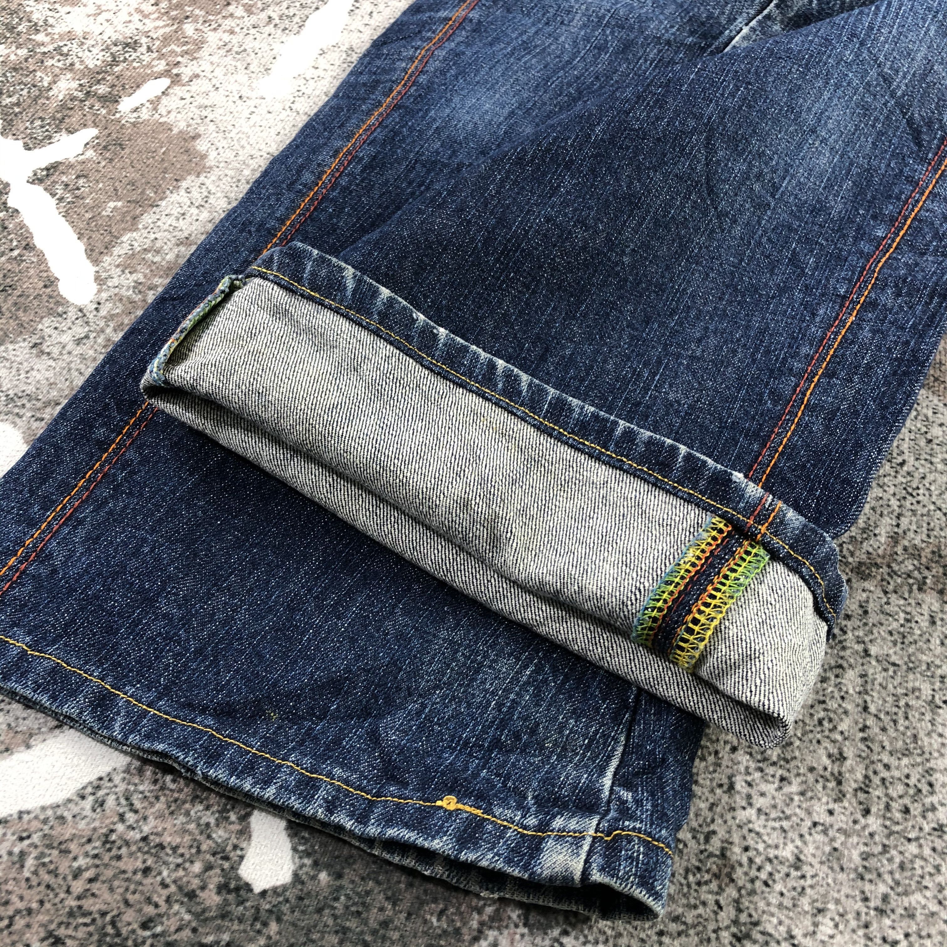 Japanese Brand Et Boite Jeans Blue Wash Flare Denim KJ1330 Size US 28 / EU 44 - 6 Thumbnail