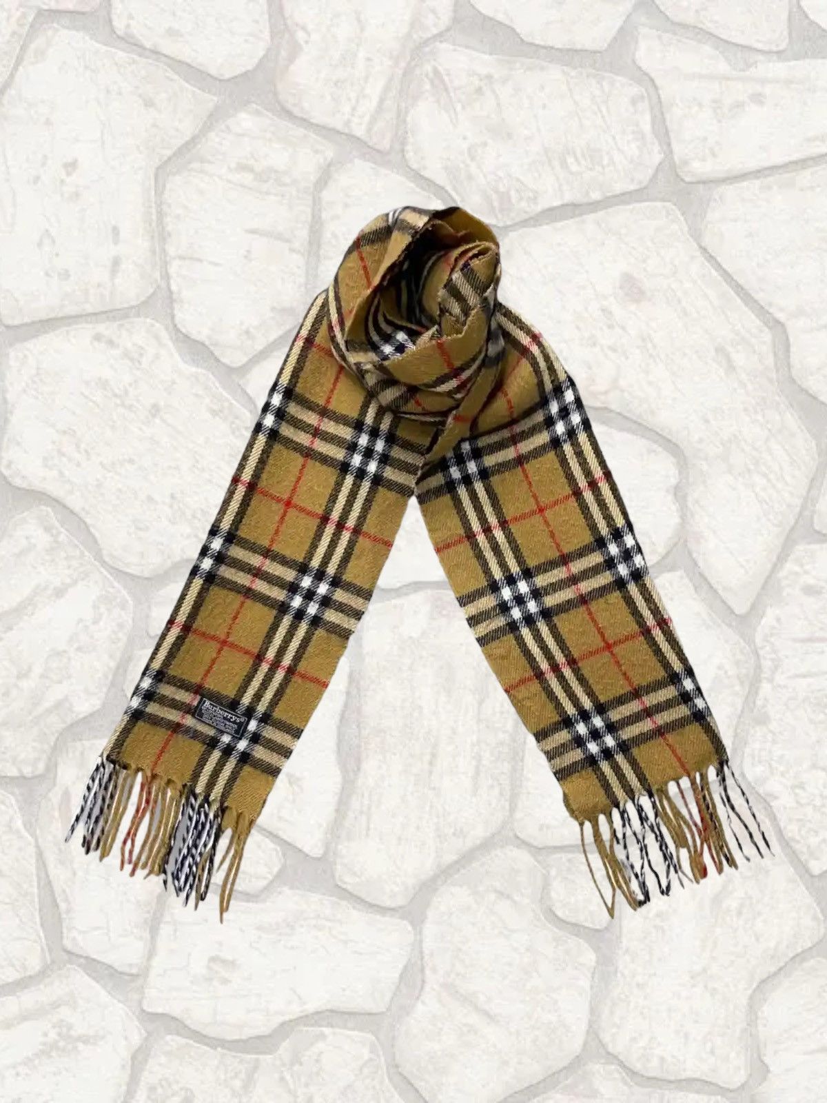 Burberry × Vintage Vintage Burberrys Nova Check Cashmere Muffler Scarf Size ONE SIZE - 1 Thumbnail