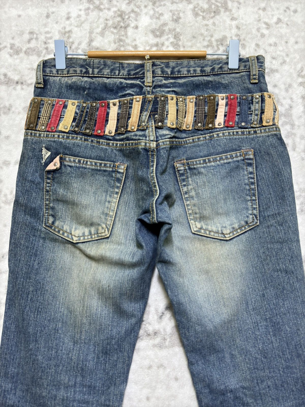 Japanese Brand Y2K Antgauge Double Waist Distressed Unisex Denim Jeans Size US 30 / EU 46 - 8 Thumbnail