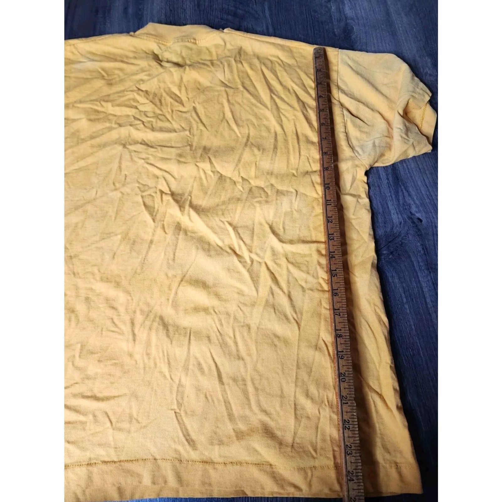 Fruit Of The Loom VINTAGE South Girard High School 1970 25th Reunion T Shirt Bulldogs Mens XL Yellow Cotton Blend Logo Shirt Size US XL / EU 56 / 4 - 3 Thumbnail