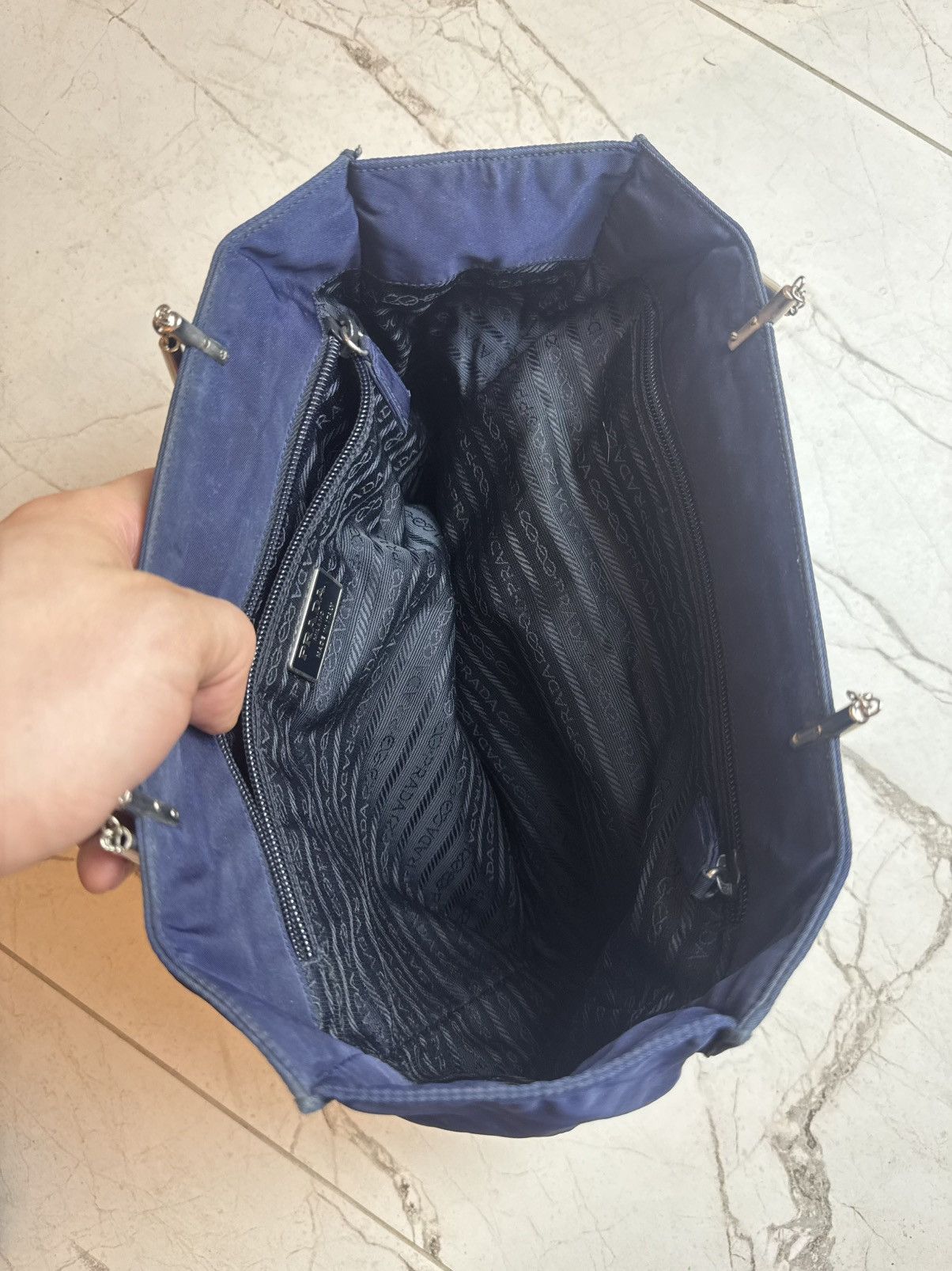 Prada PRADA Tote Bag Nylon blue navy Size ONE SIZE - 6 Thumbnail