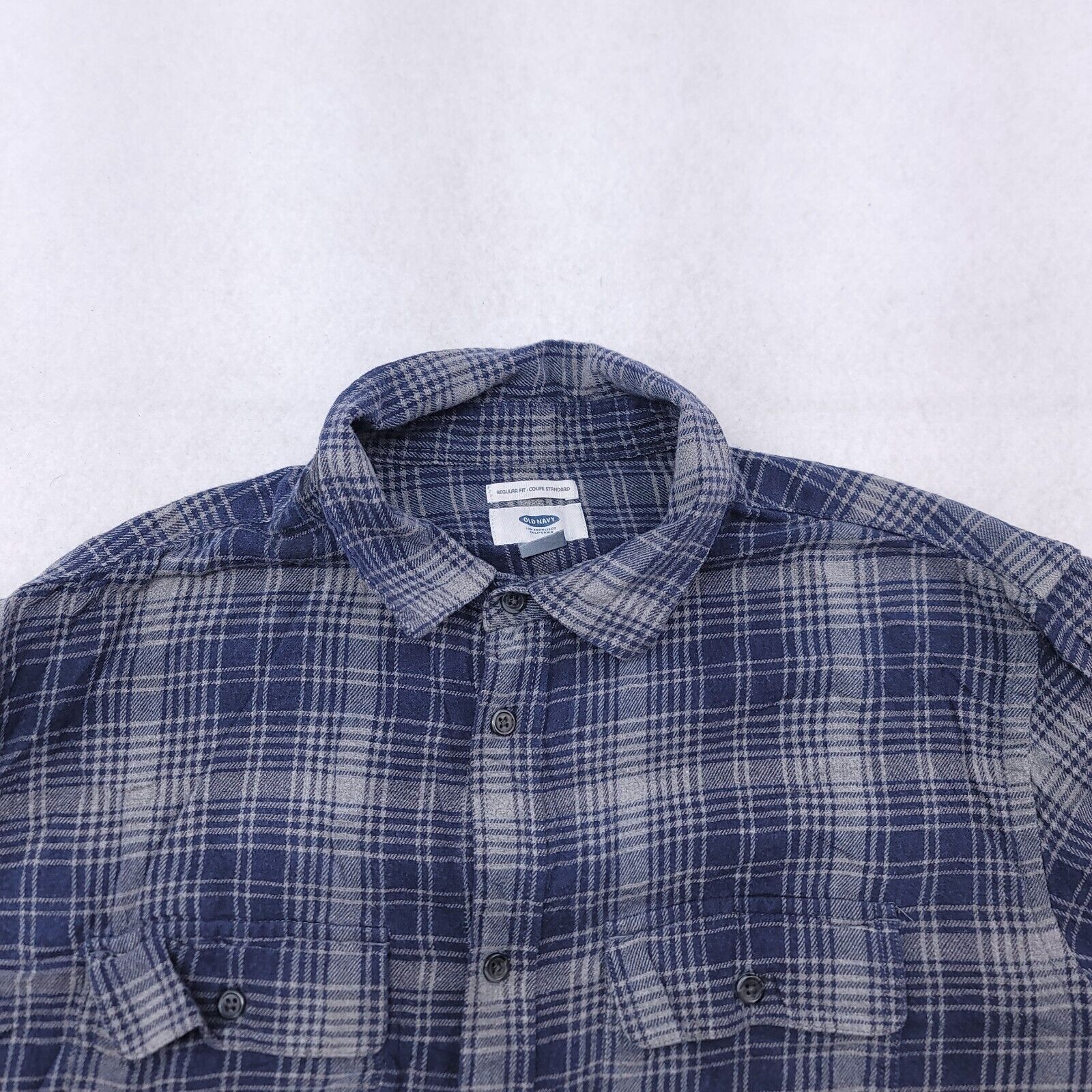 Old Navy Old Navy Tartan Flannel Casual Shirt Mens Size L Blue Gray Size US L / EU 52-54 / 3 - 1 Thumbnail