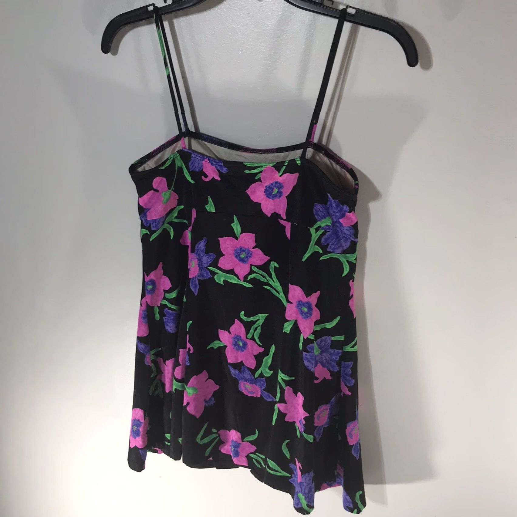 Swims Suit Yourself Floral Swimdress Womens Size 10 Multicolor Tank Spaghetti Strap Size L / US 10 / IT 46 - 2 Thumbnail