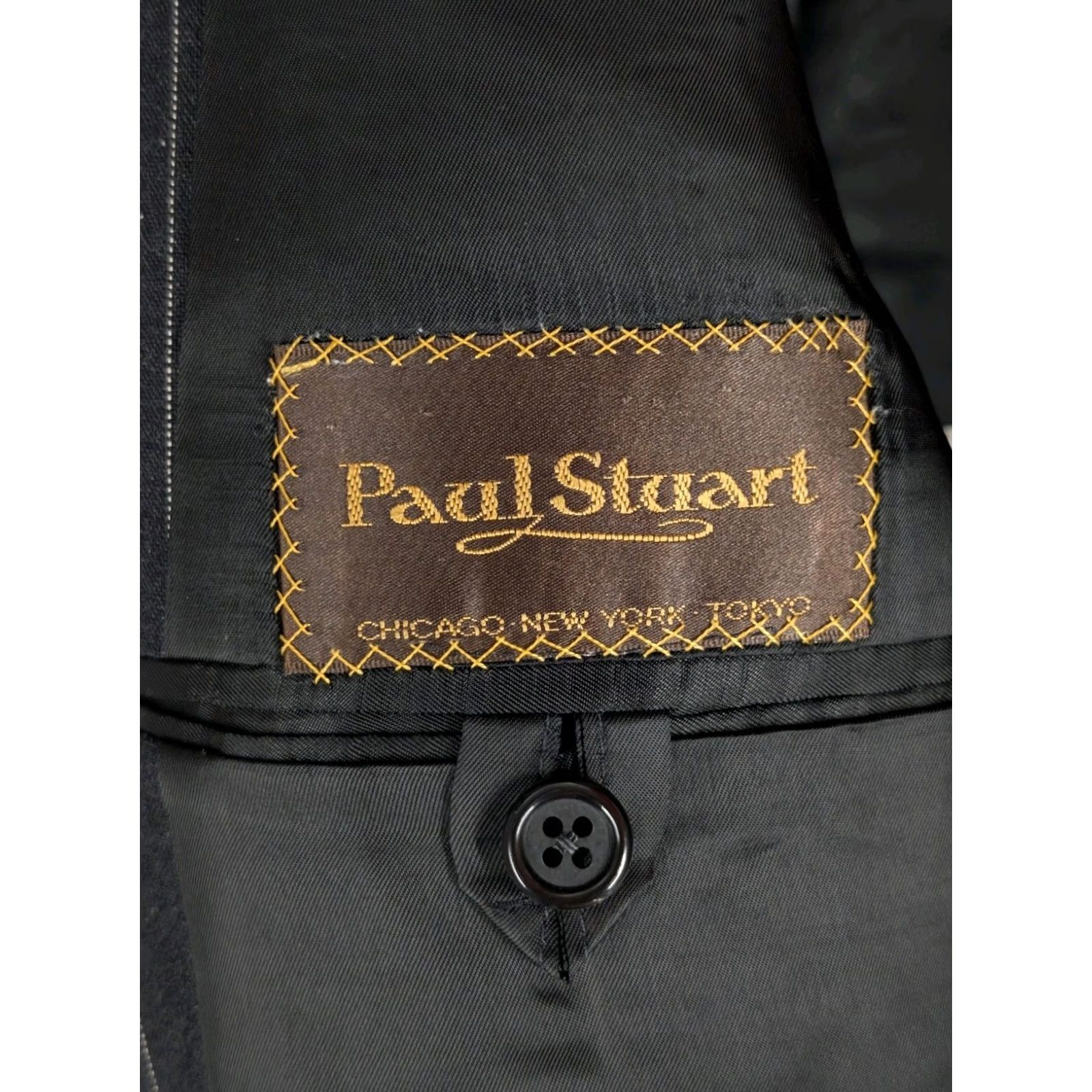Paul Stuart Paul Stuart Blazer Suit 40 Wool Charcoal Dark Gray Pinstripe Mens Jacket Bespoke Bespoke 40 Regular Chest 40 USA Wool Size 40R - 4 Thumbnail