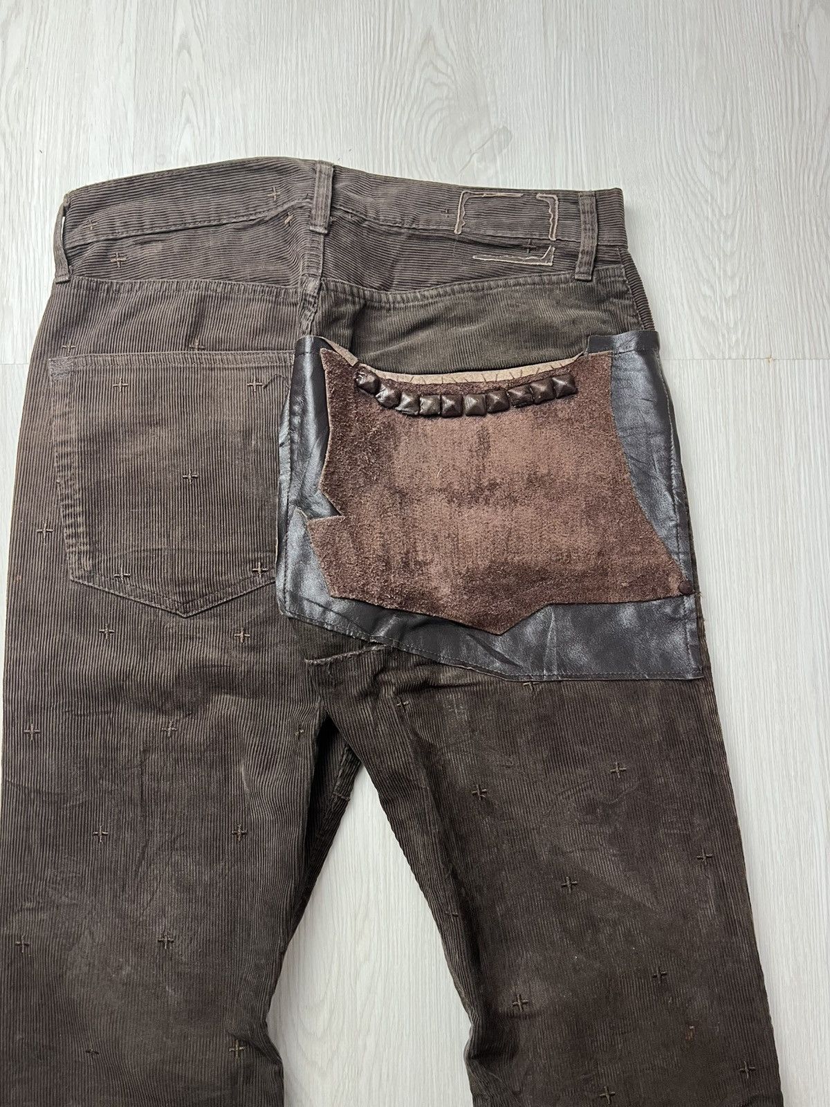If Six Was Nine Nada Not Nada Rebirth To Tabura Rasa Leather Pocket Pants Size US 31 - 3 Thumbnail
