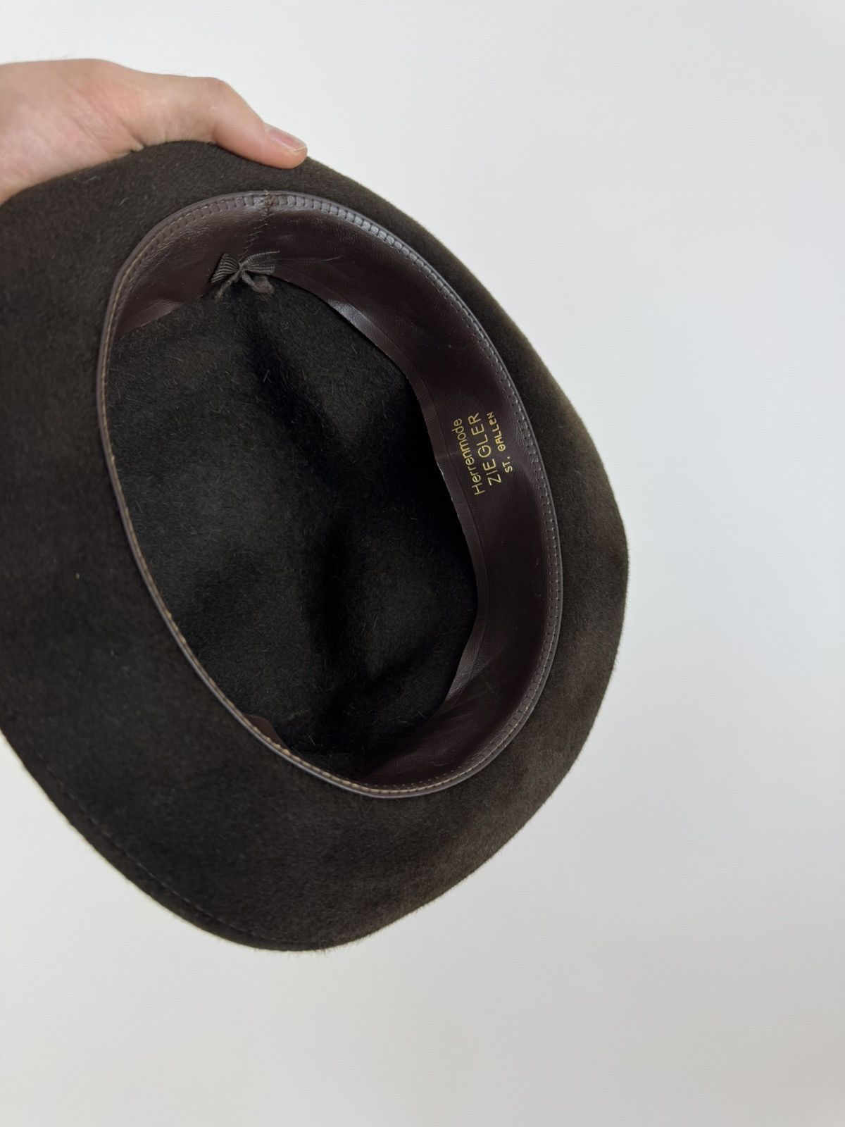 Designer × Vintage Mens brimmed hat WEGENER Velour Vintage Handmade Size 54-55 Size ONE SIZE - 7 Thumbnail