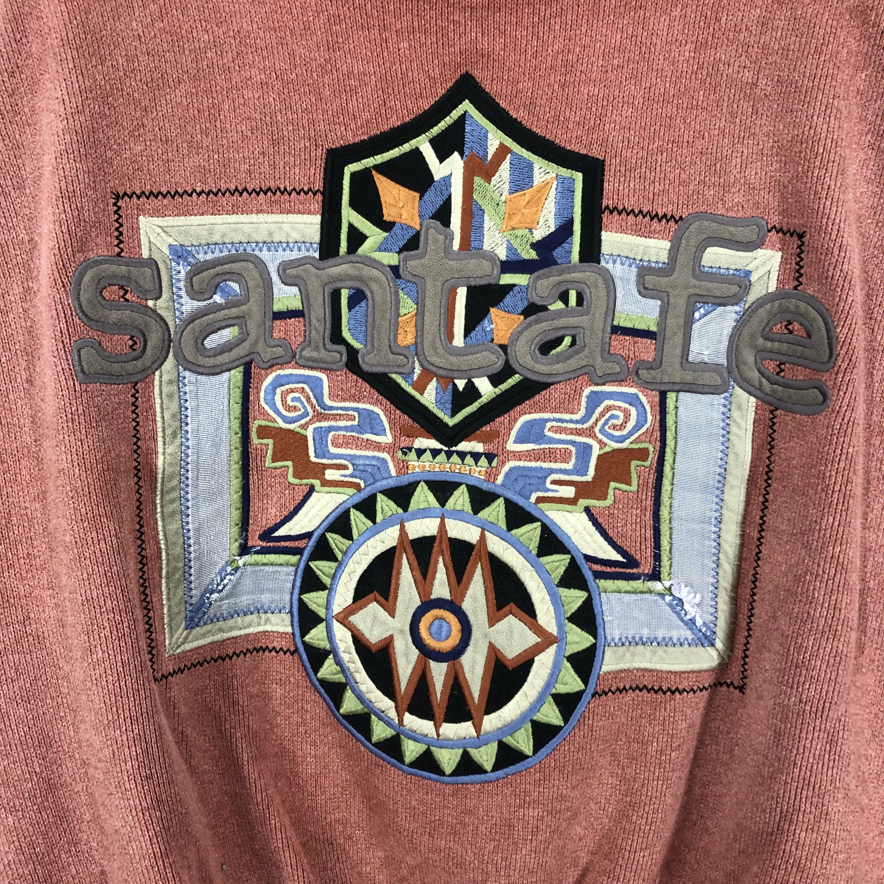 Japanese Brand Vintage SANTA FE Crew Neck Sweatshirt #1060/AK Size US XL / EU 56 / 4 - 4 Thumbnail