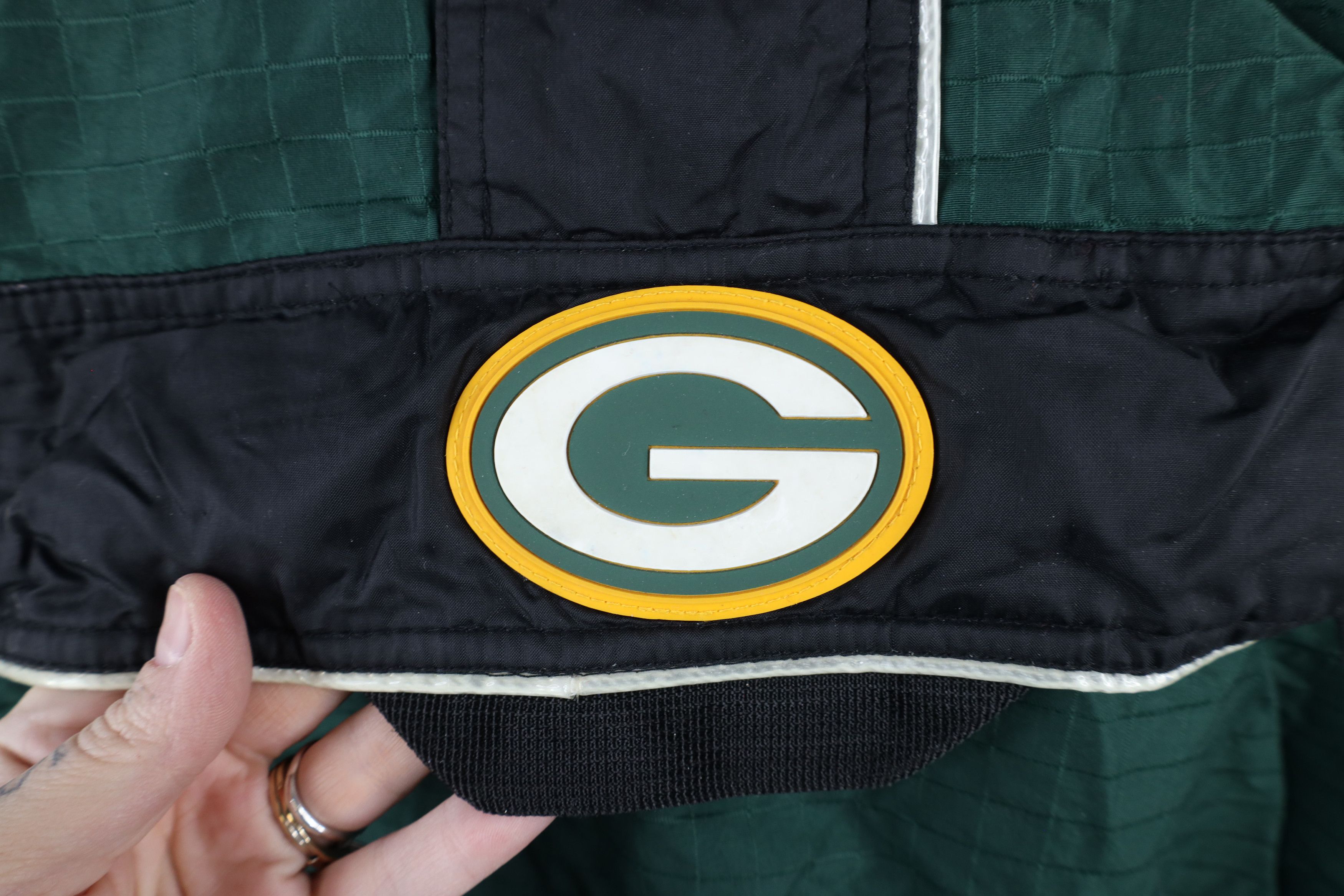 Starter × Vintage Vintage 90s Starter Green Bay Packers Pullover Anorak Jacket Size US XL / EU 56 / 4 - 5 Thumbnail
