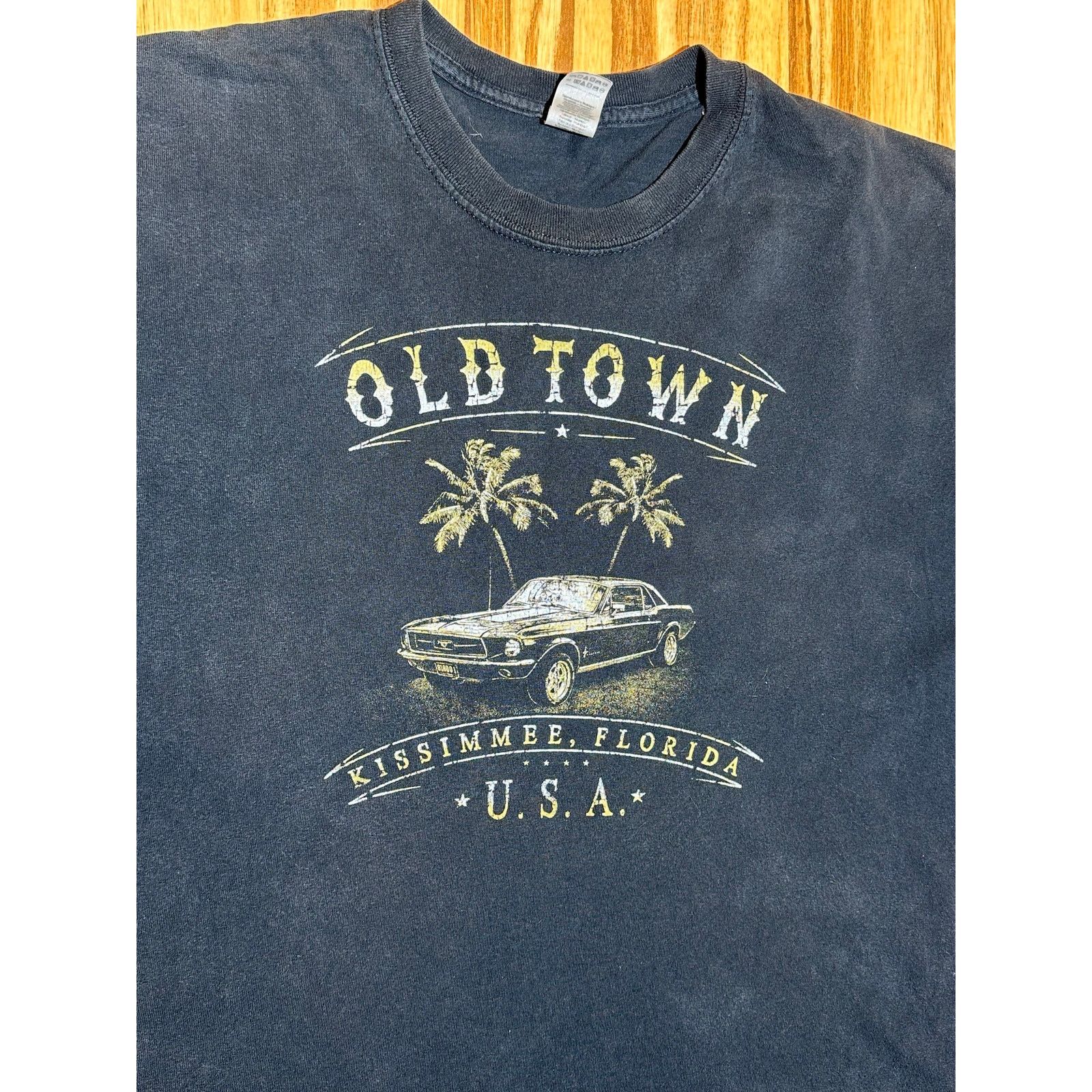 Gildan Old town Kissimmee Florida USA Classic mustang & palm trees Size US XXL / EU 58 / 5 - 3 Thumbnail