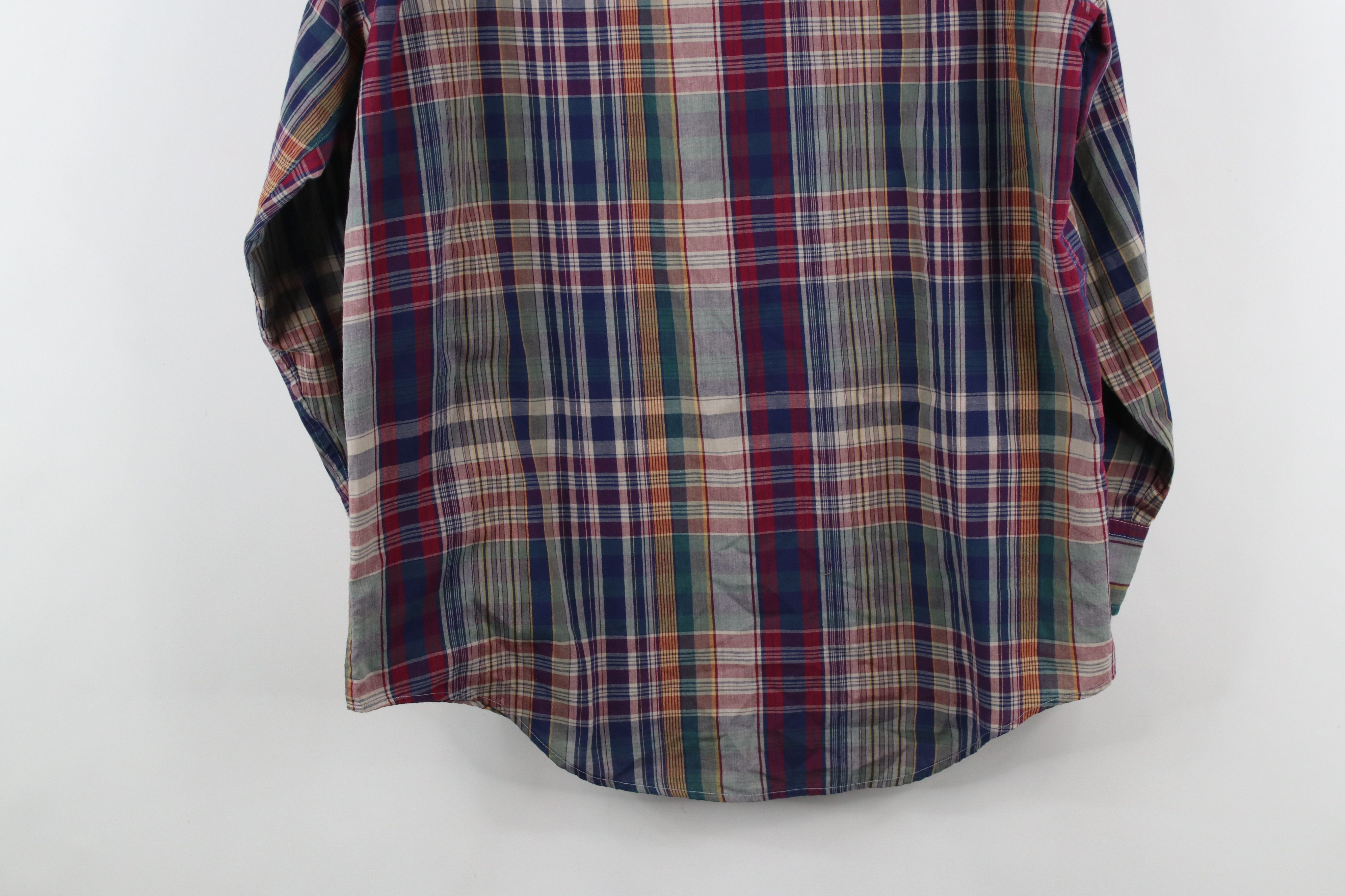 Vintage Vintage 90s Streetwear Madras Plaid Button Down Shirt Size US M / EU 48-50 / 2 - 10 Thumbnail