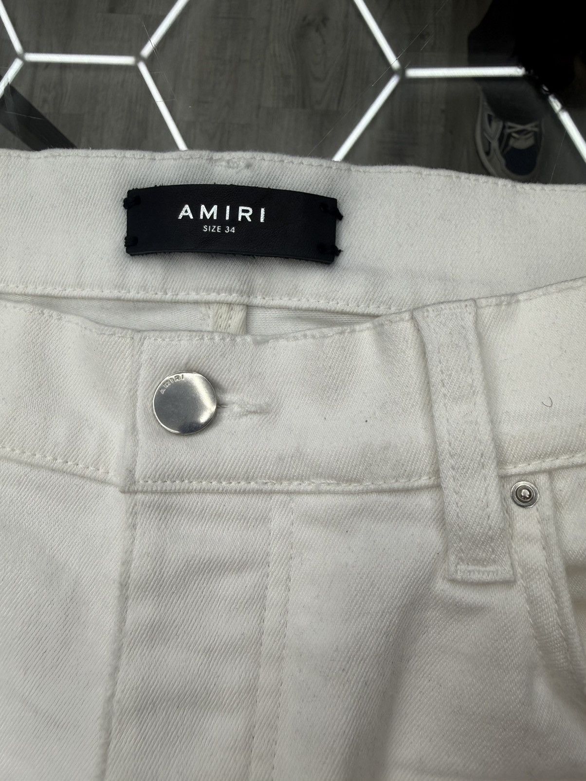Amiri Amiri MX1 - Distressed Detailing (White) Size US 34 / EU 50 - 5 Thumbnail