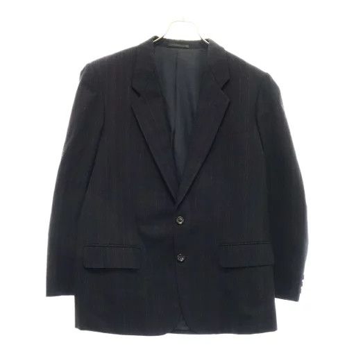 Comme des Garcons Homme Plus Jacket Striped single tailored 2 button flap pocket Black Size US M / EU 48-50 / 2 - 1 Thumbnail
